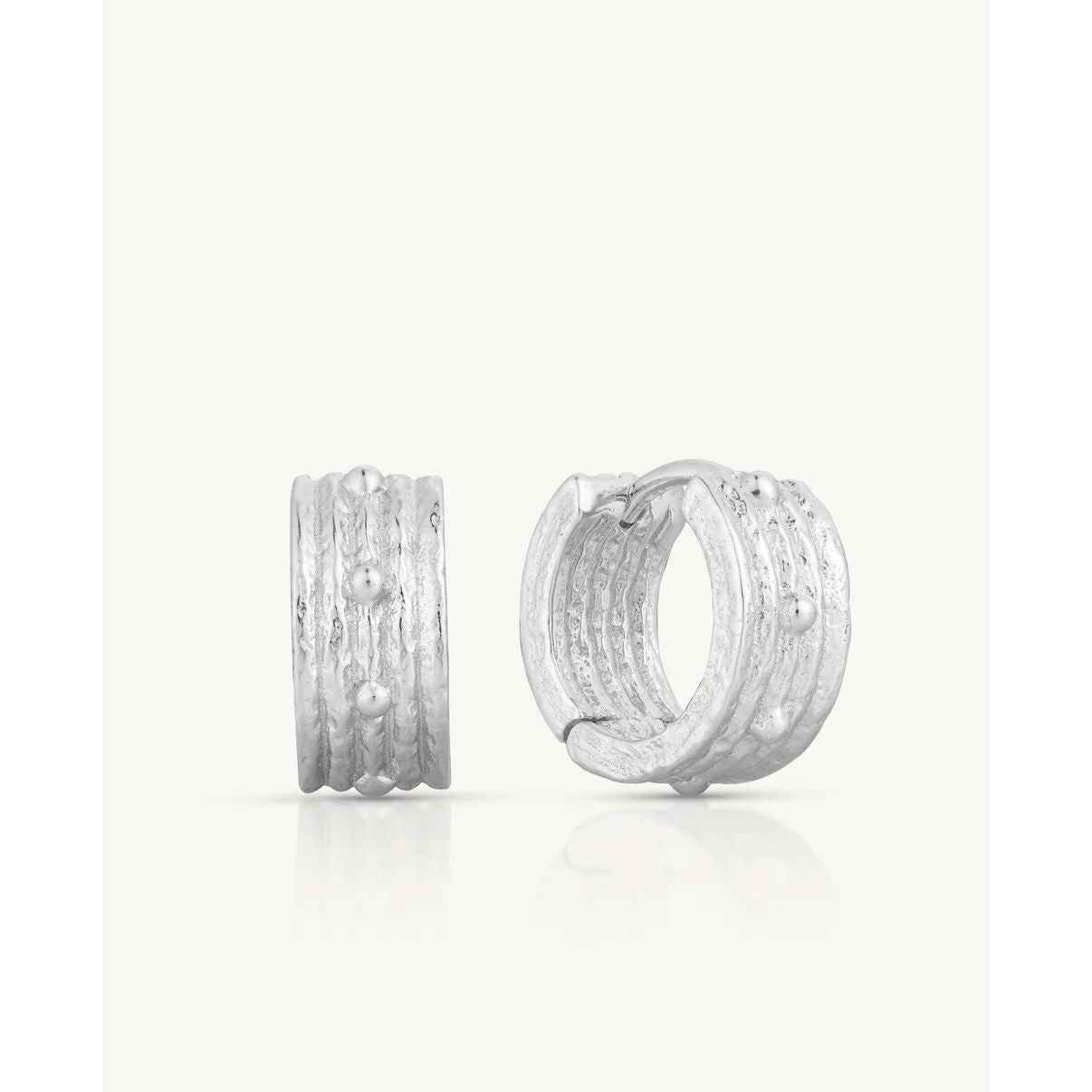 ToniMay Nala Silver Hoops Huggie Earrings ToniMay 