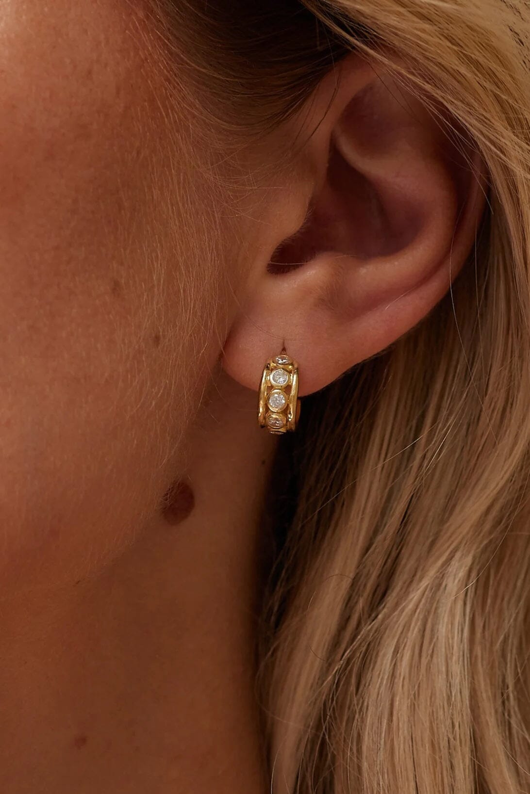 ToniMay Olympia CZ Gold Hoops ToniMay