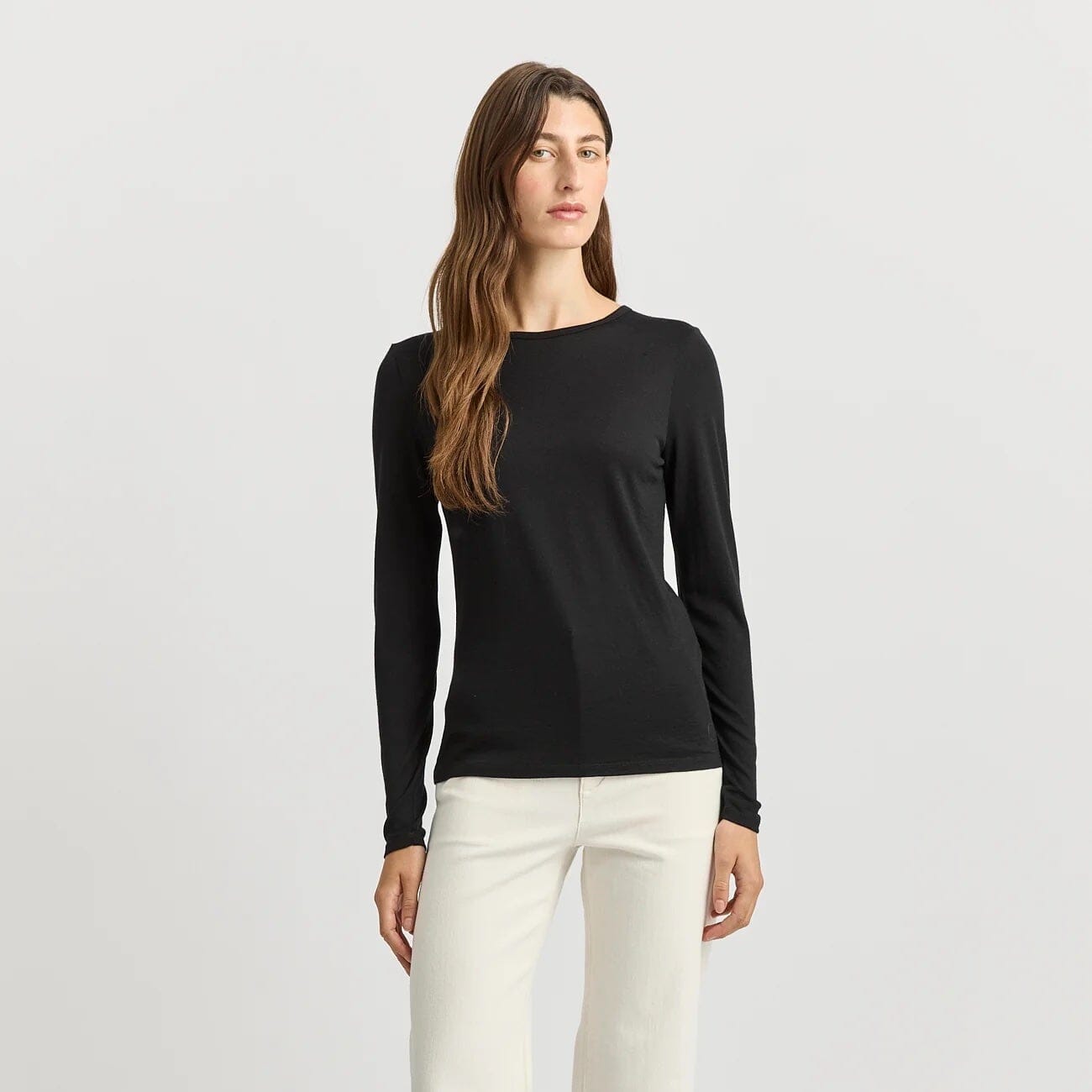 Toorallie Crew Merino Tee - Black Toorallie