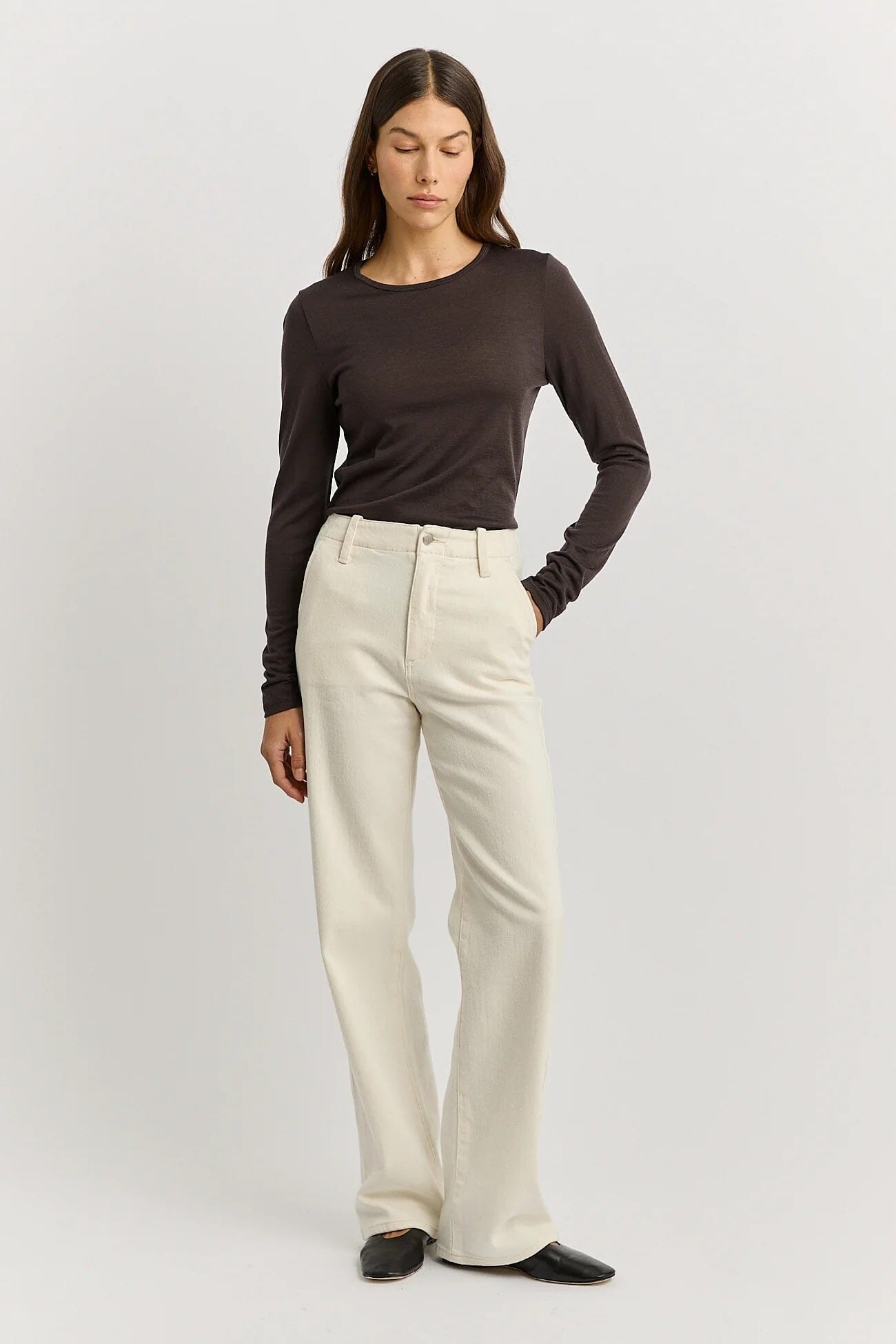 Toorallie Crew Merino Tee - Date Toorallie
