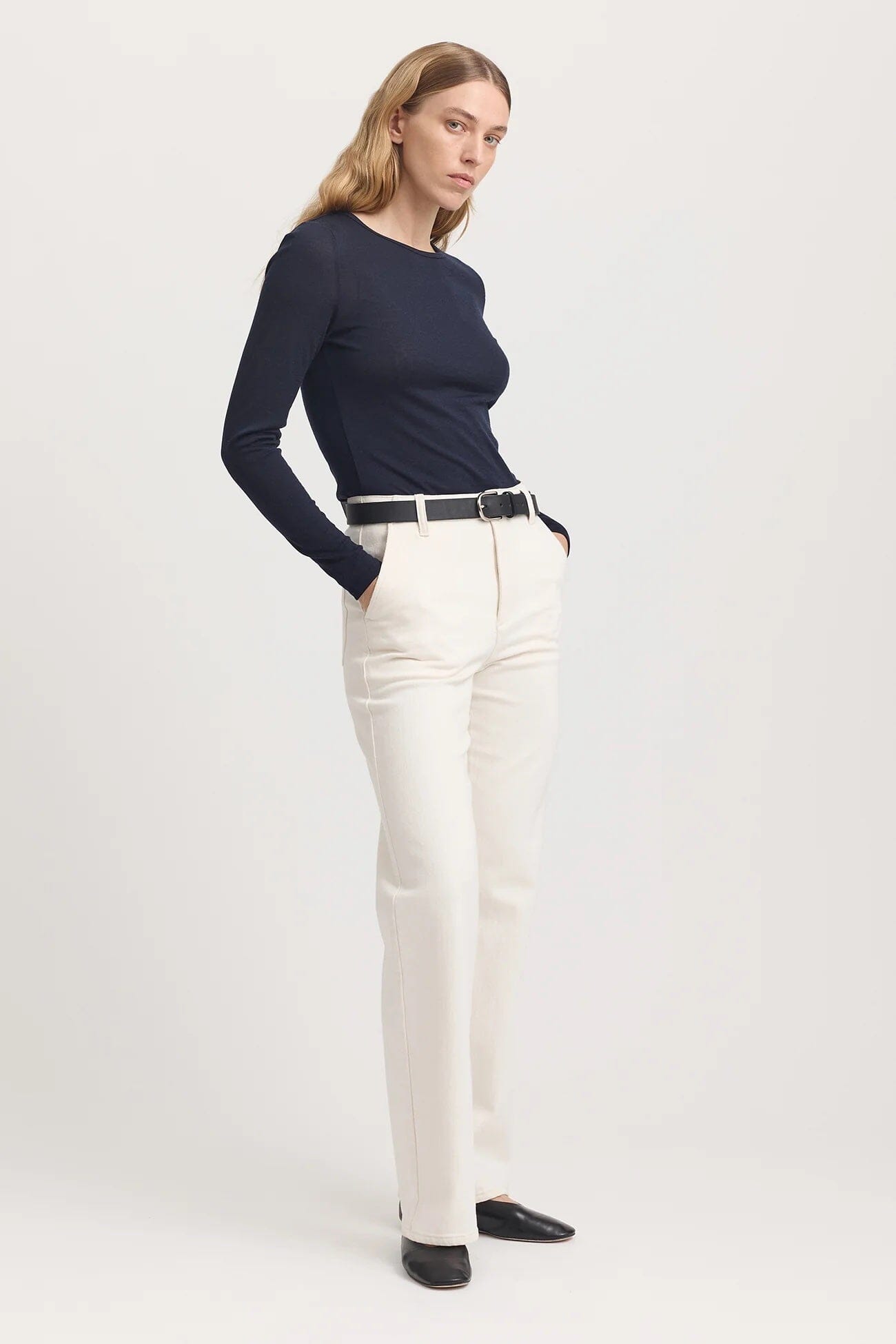 Toorallie Crew Merino Tee - French Navy Toorallie