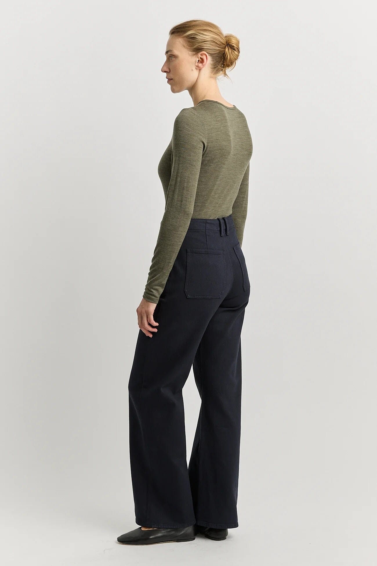 Toorallie Crew Merino Tee - Kale Toorallie