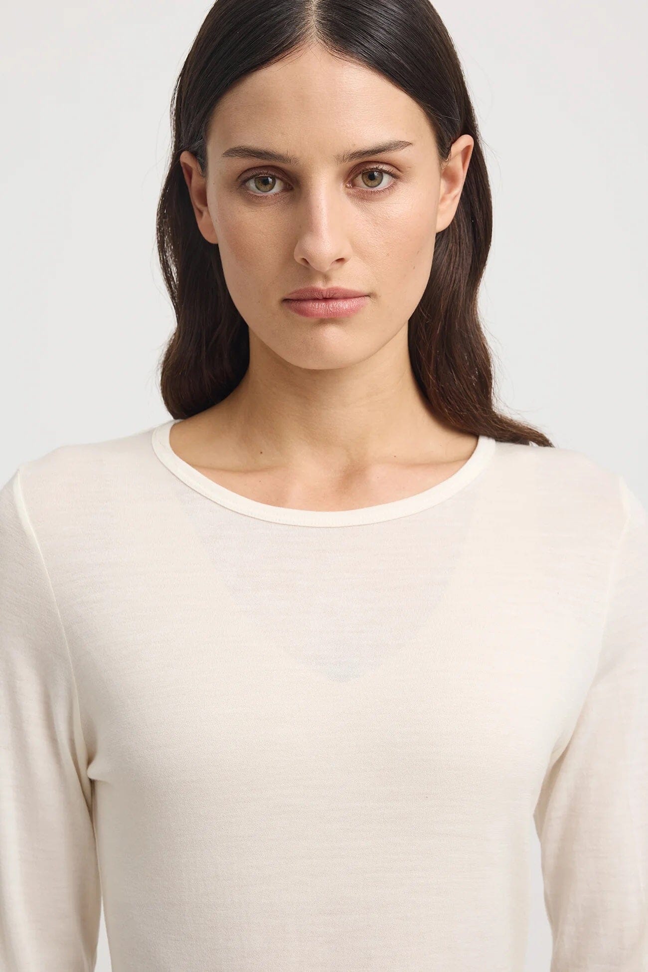 Toorallie Crew Merino Tee - Warm White Toorallie