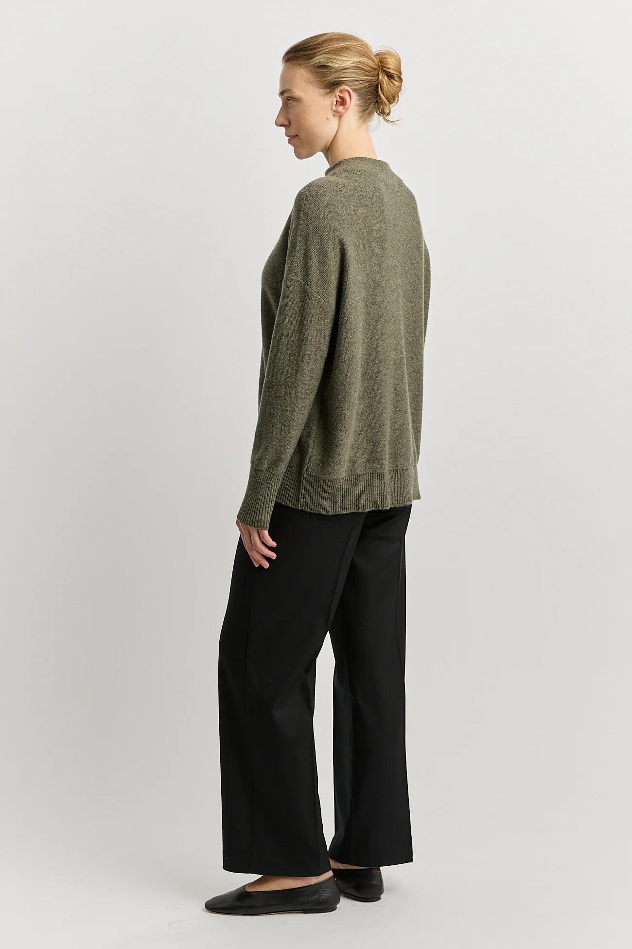 Toorallie Drop Shoulder Mock Neck - Kale Toorallie