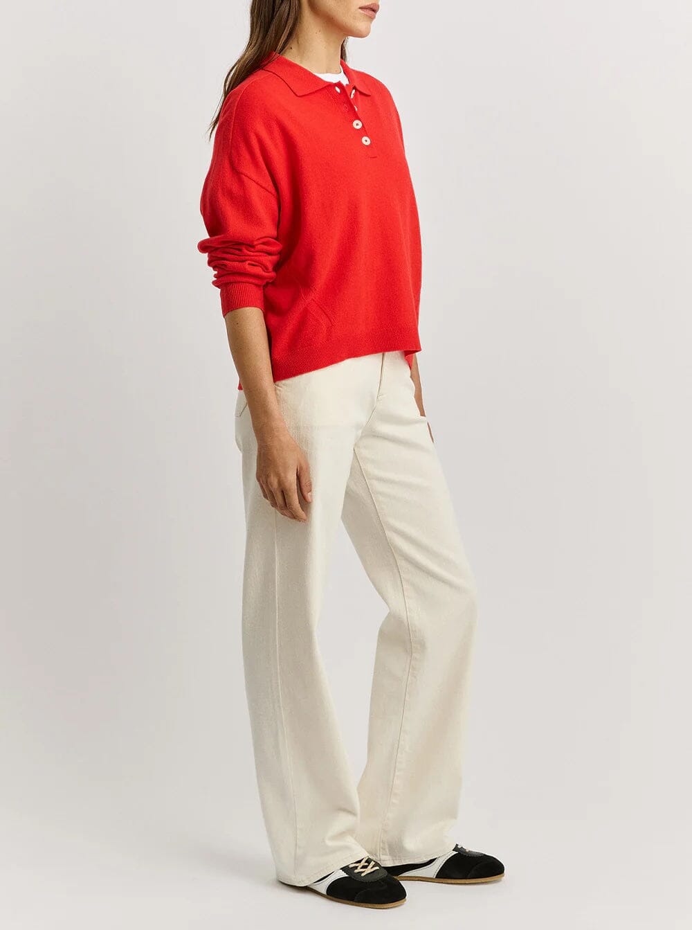 Toorallie Fine Jersey Polo - Poppy Women's Knit Toorallie 