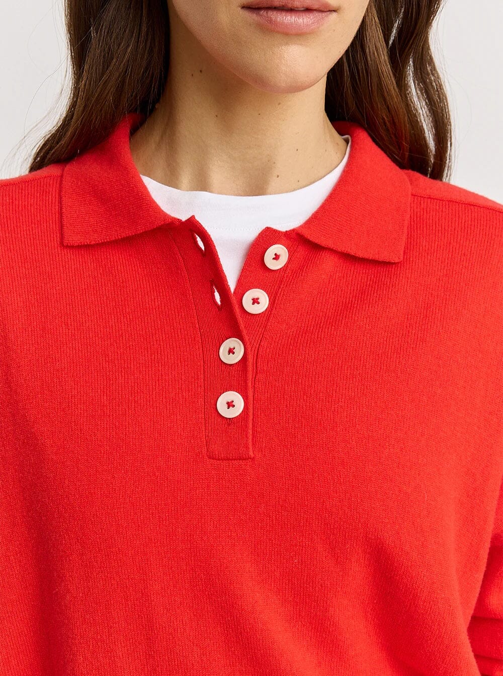 Toorallie Fine Jersey Polo - Poppy Women's Knit Toorallie 