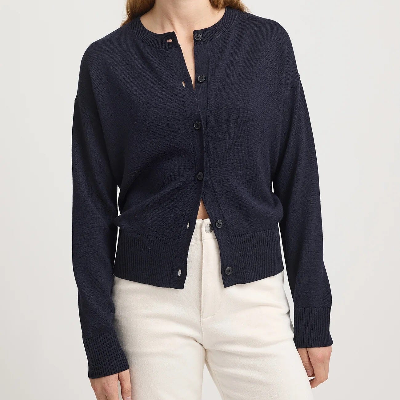 Toorallie Fine Knit Cardigan - French Navy Toorallie