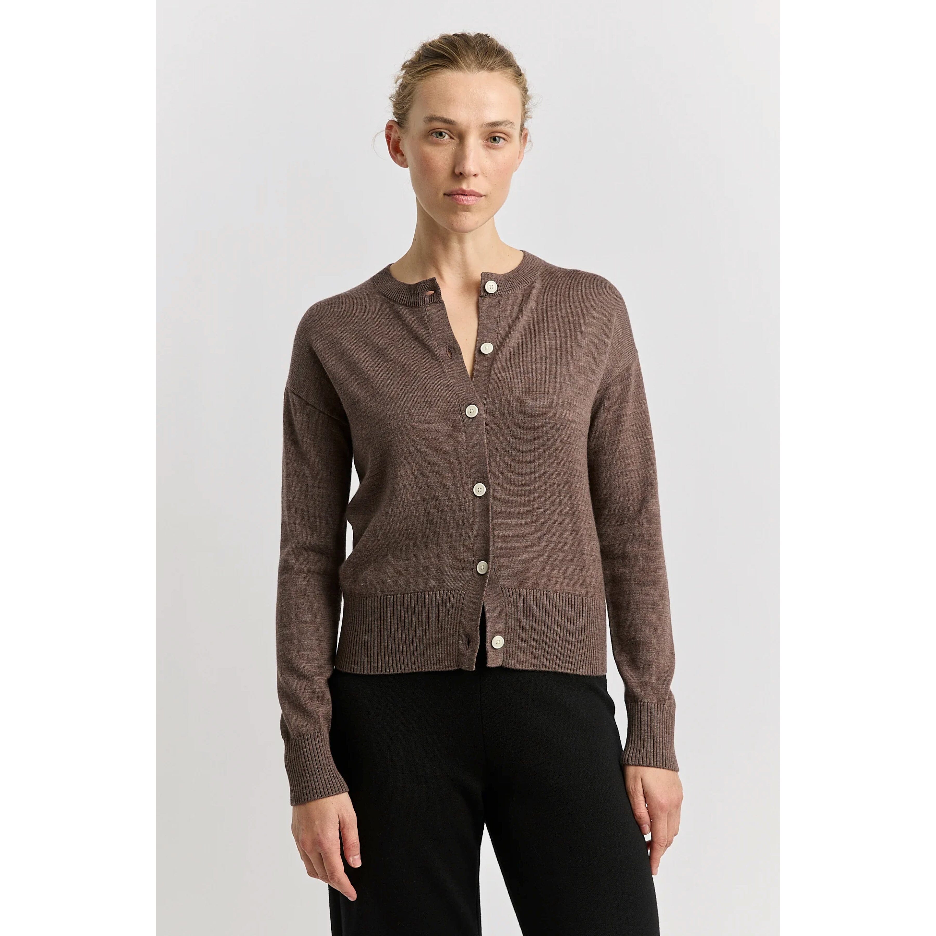 Toorallie Fine Knit Cardigan - Mocha Toorallie