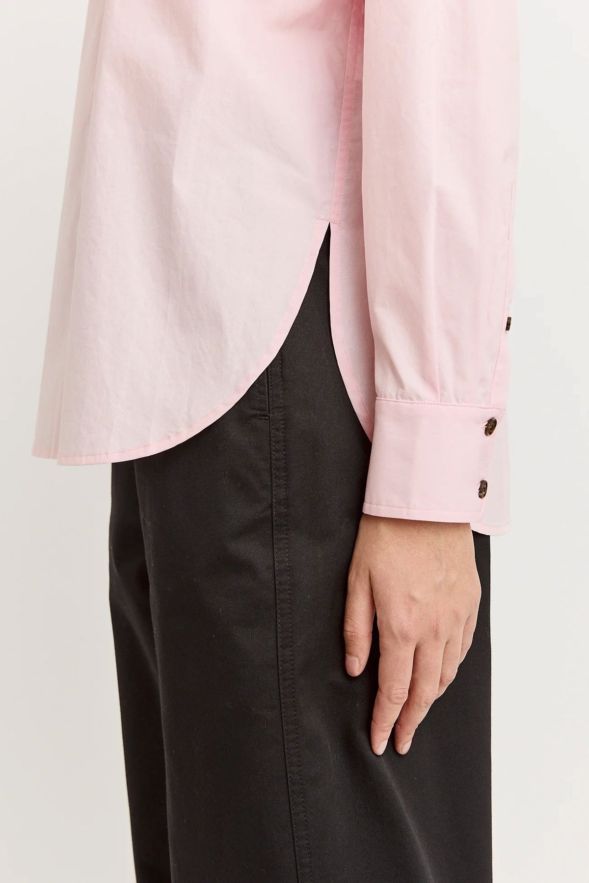 Toorallie Relaxed Cotton Shirt - Pale Pink Toorallie