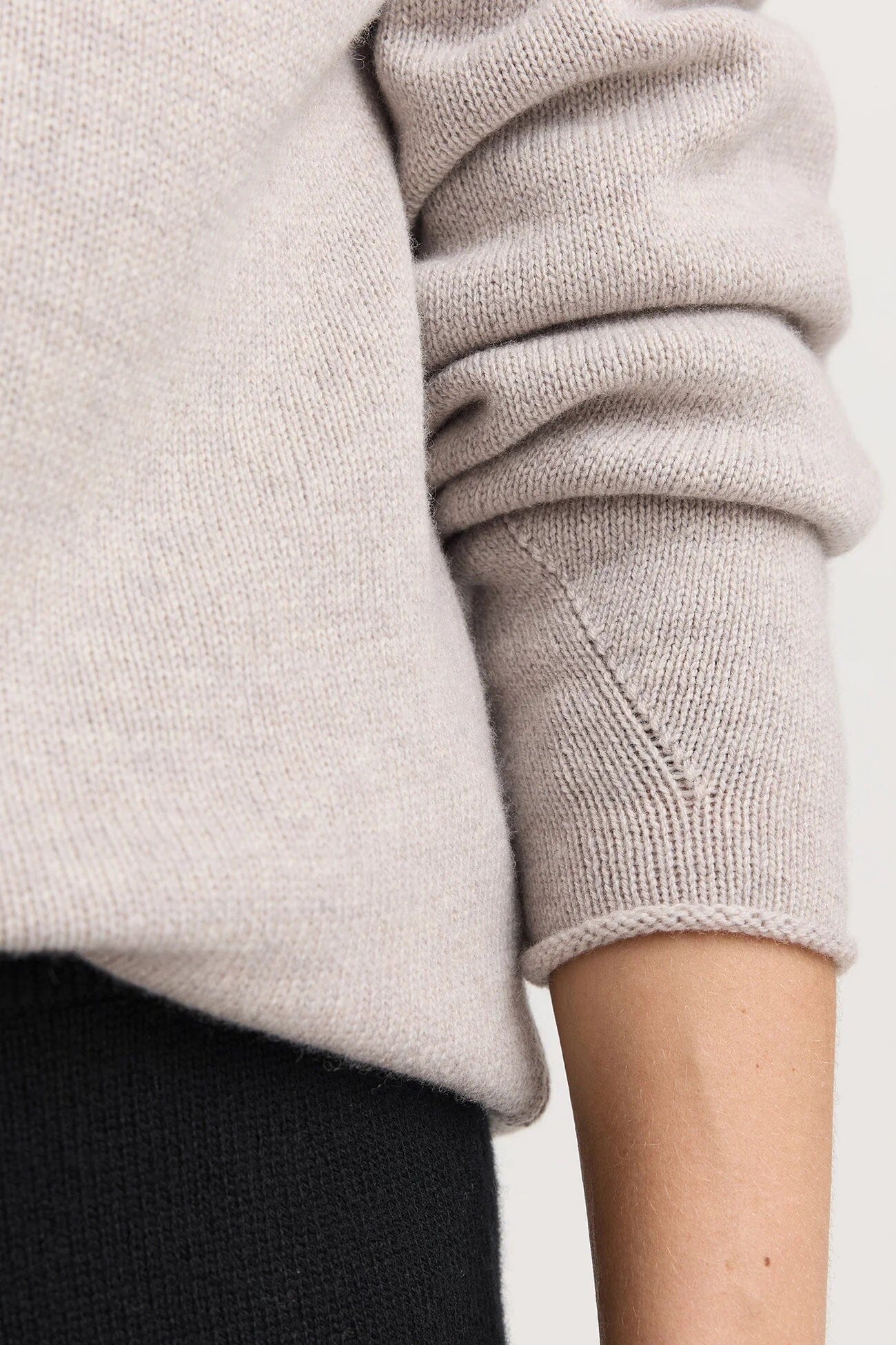 Toorallie Relaxed Fit Mock Neck Knit - Light Oat Toorallie