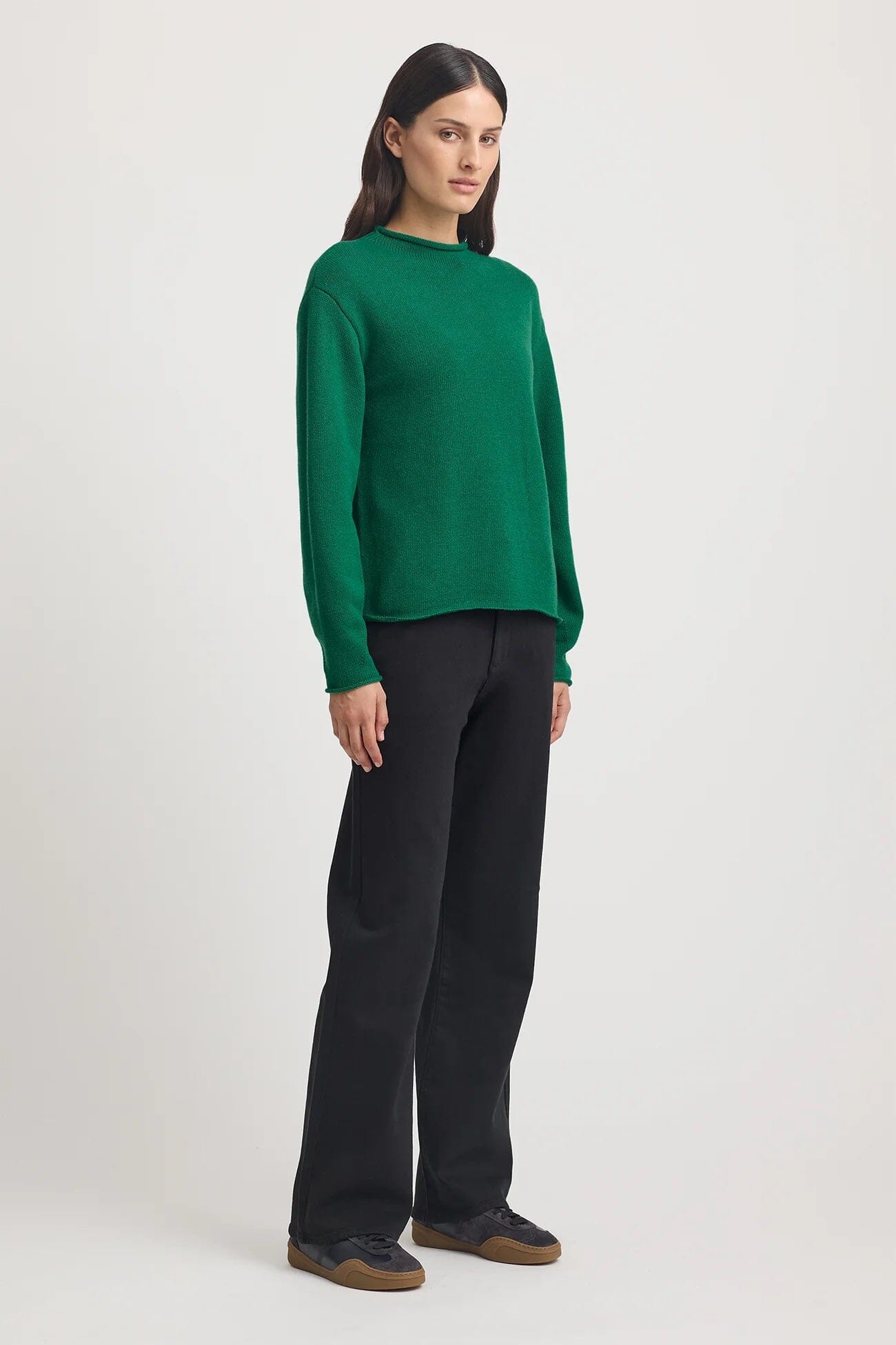 Toorallie Relaxed Fit Mock Neck Knit - Lush Green Toorallie