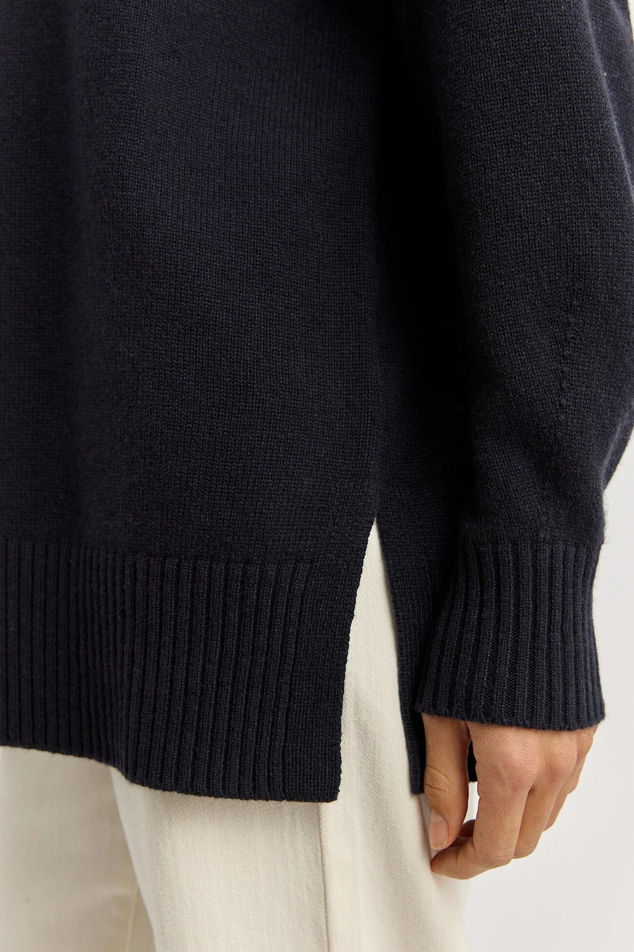 Toorallie Relaxed Longline Zip Polo - French Navy Toorallie