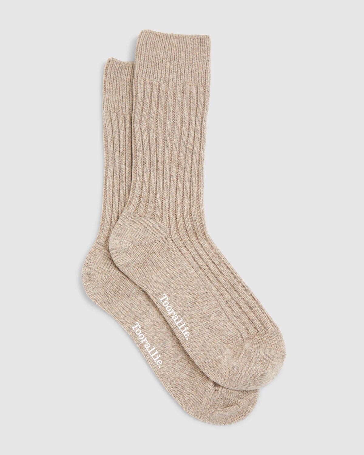 Toorallie Ribbed Merino Socks - Oat Toorallie