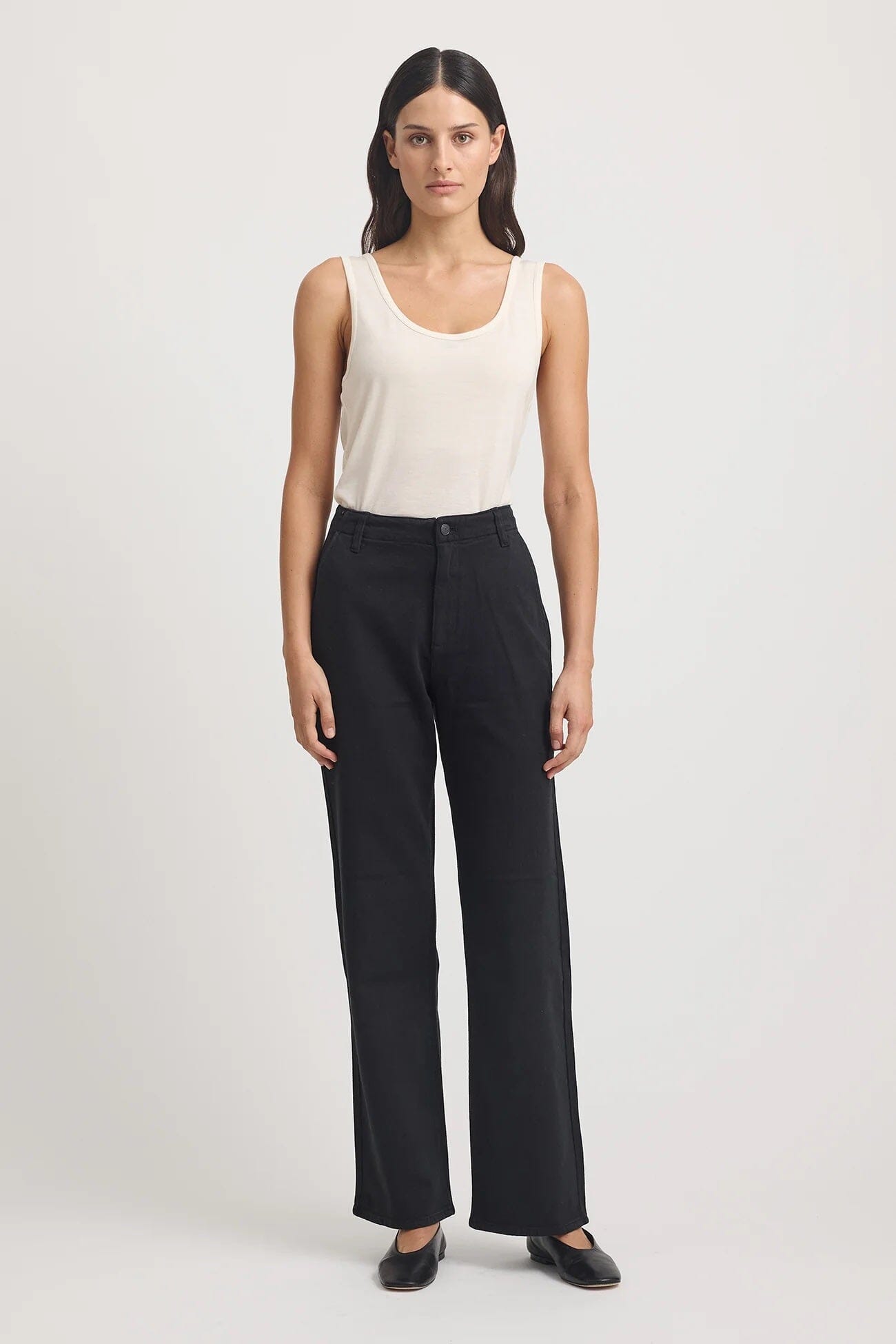 Toorallie Scoop Merino Tank - Warm White Toorallie