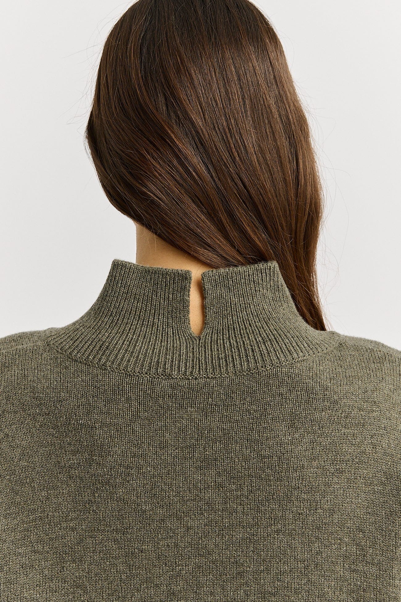 Toorallie Split Funnel Neck Knit - Kale Toorallie