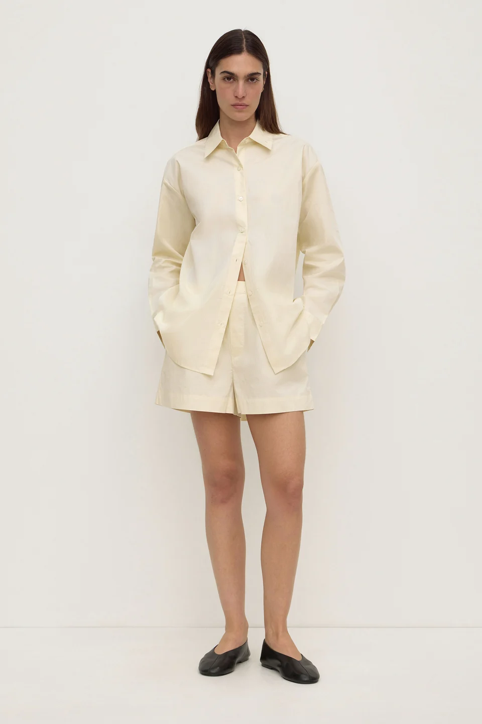 Assembly Label Micha Poplin Shirt - Vanilla