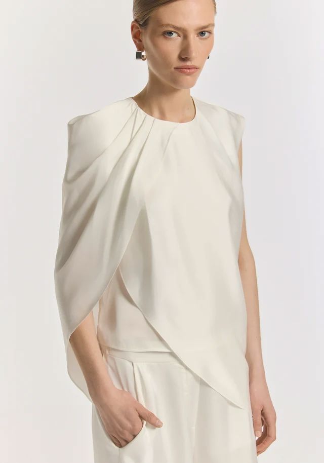 Viktoria & Woods Stairwell Top - Ivory Blouse Viktoria & Woods 