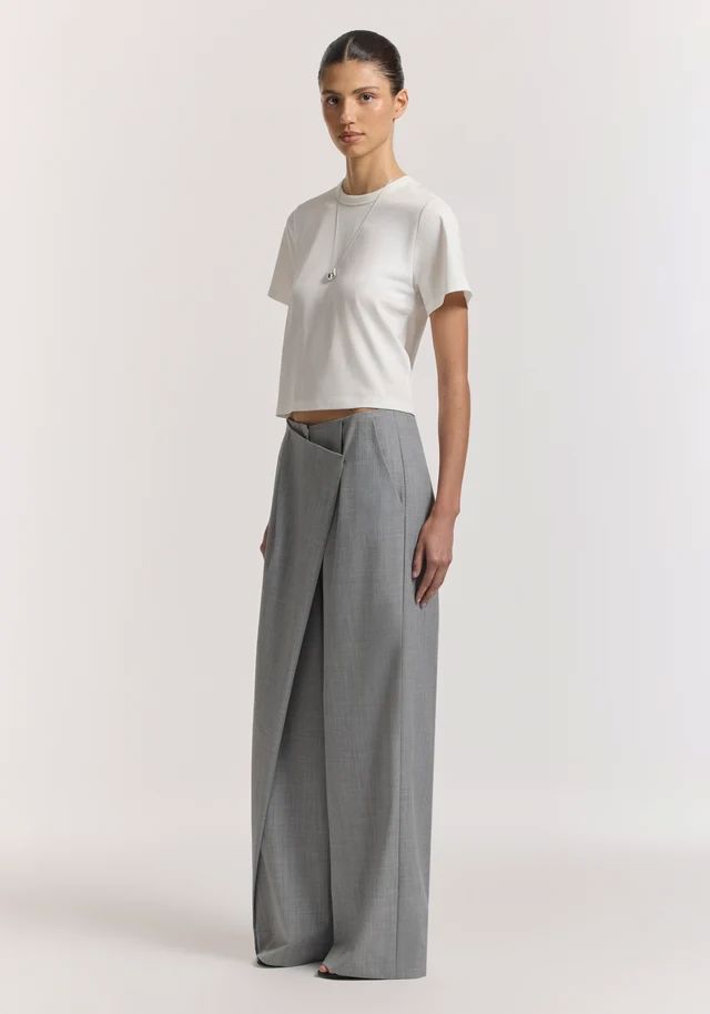 Viktoria & Woods Storrie Trouser - Light Grey Marle Women's Pants Viktoria & Woods 