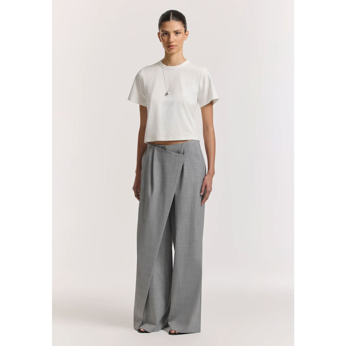 Viktoria & Woods Storrie Trouser - Light Grey Marle Women's Pants Viktoria & Woods 