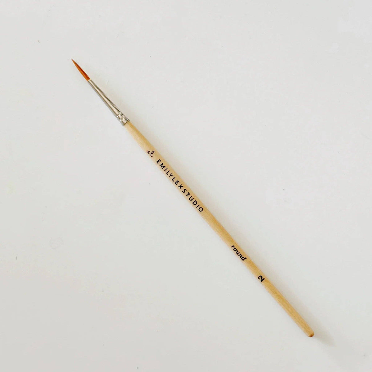 Watercolor Paintbrush Set of Five Wood Brushes emily lex studio