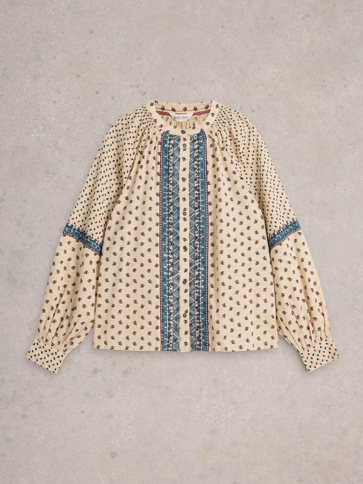 White Stuff Ari Embroidered Shirt - Ivory Multi White Stuff