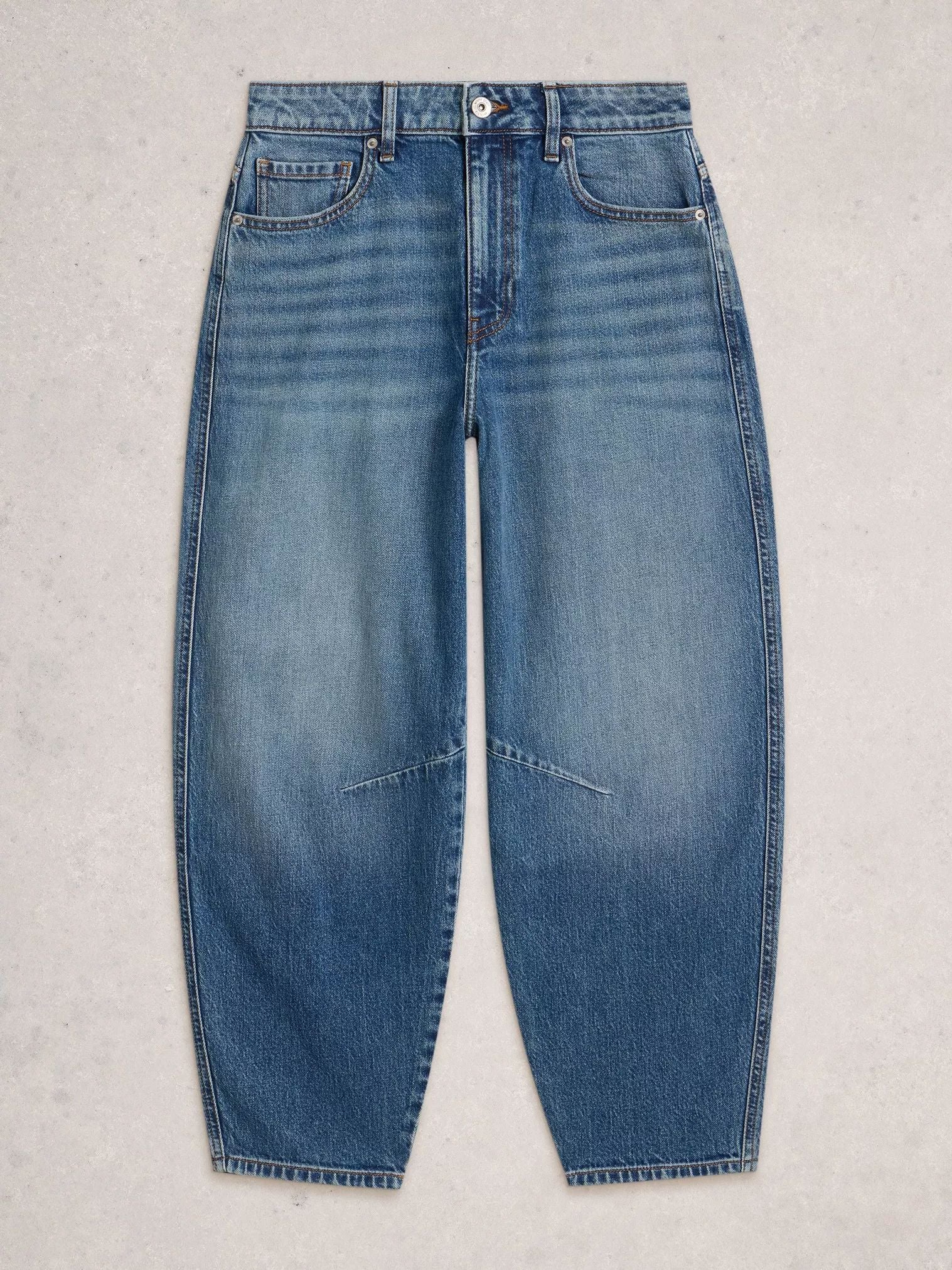 White Stuff Aubrey Barrel Leg Jean - Mid Denim White Stuff
