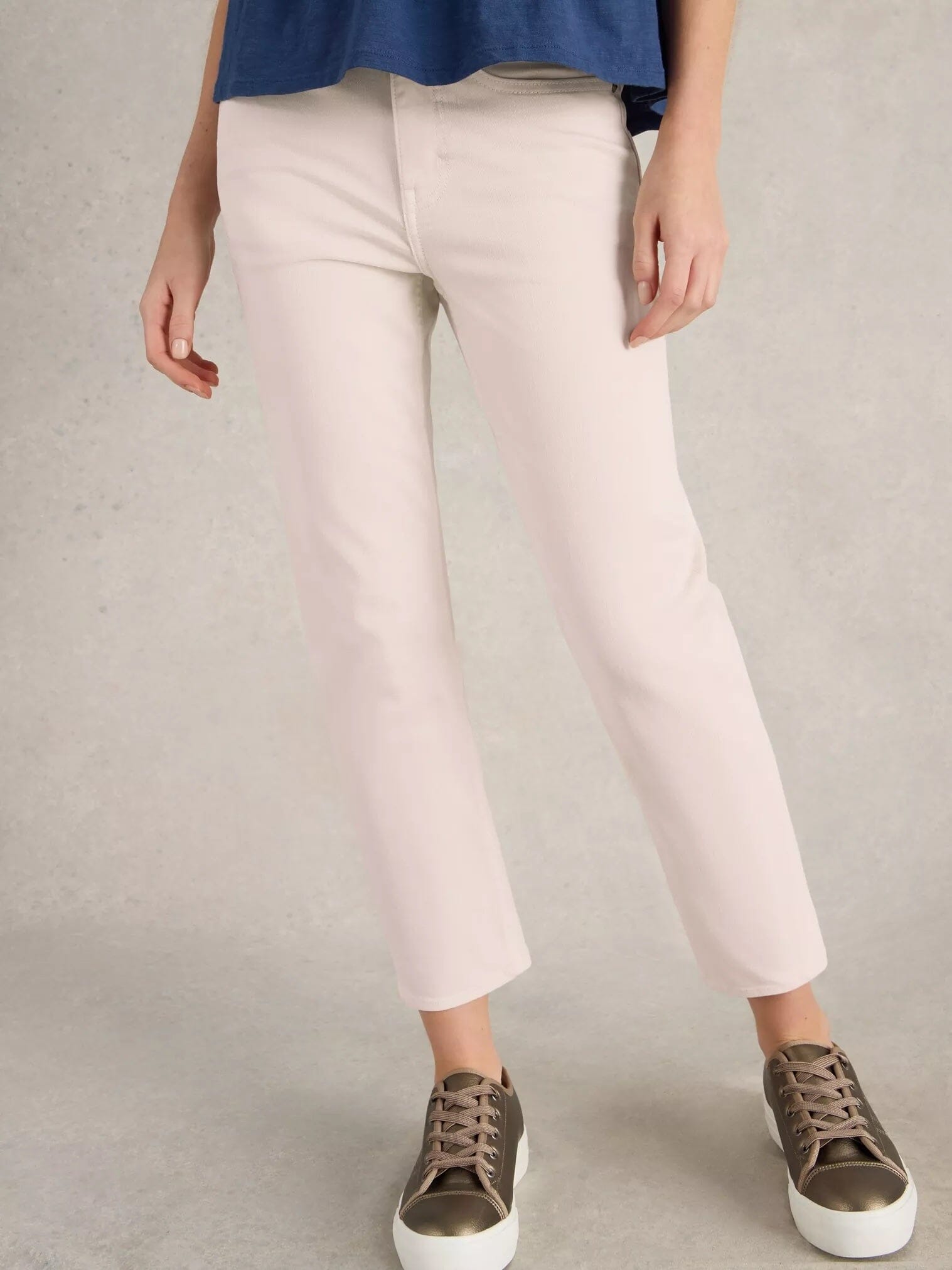 White Stuff Blake Straight Crop Jean - Natural White White Stuff
