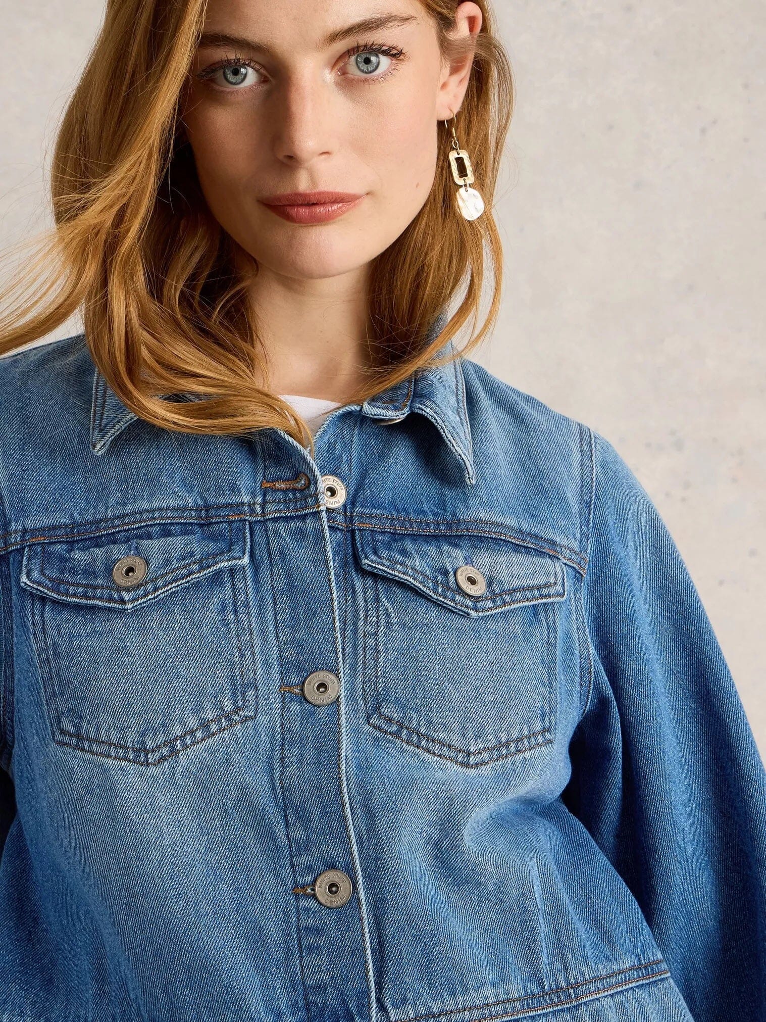White Stuff Camille Denim Jacket - Mid Denim White Stuff