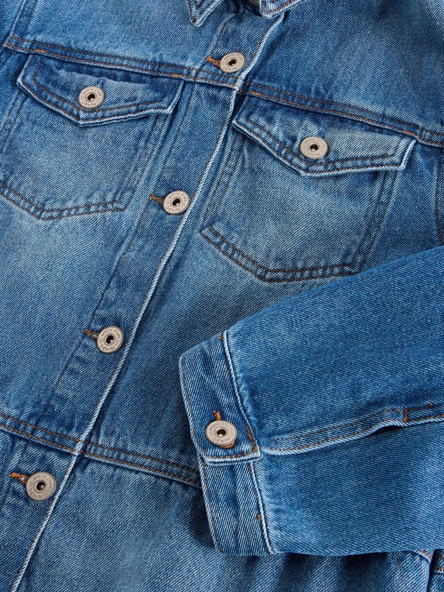 White Stuff Camille Denim Jacket - Mid Denim White Stuff