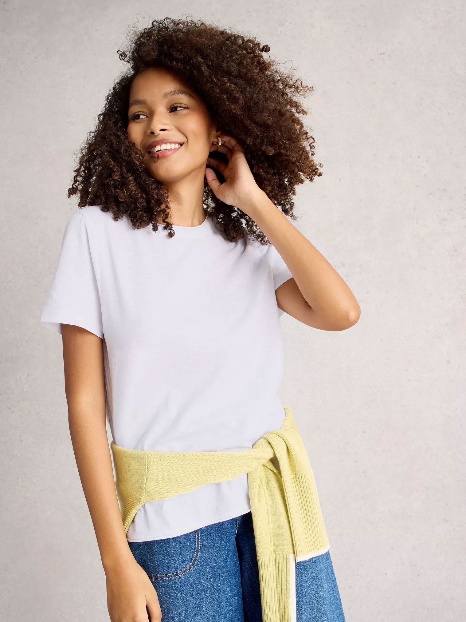 White Stuff Clara Short Sleeve Tee - Billiant White White Stuff
