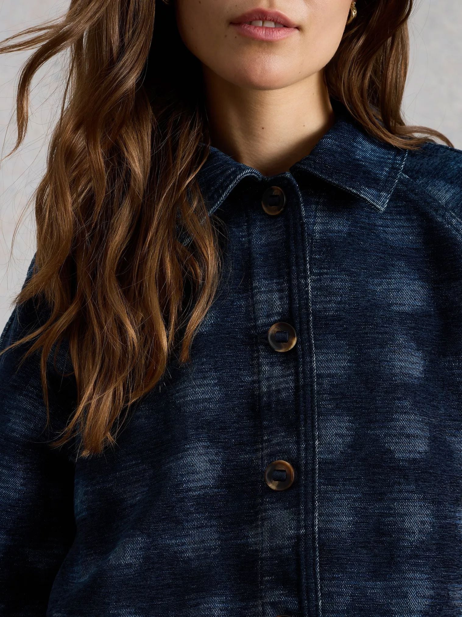 White Stuff Eden Denim Jacquard Jacket - Denim Multi White Stuff