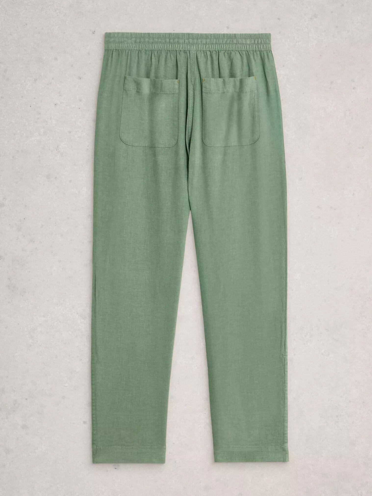 White Stuff Elle Linen Blend Trouser - Mid Green White Stuff