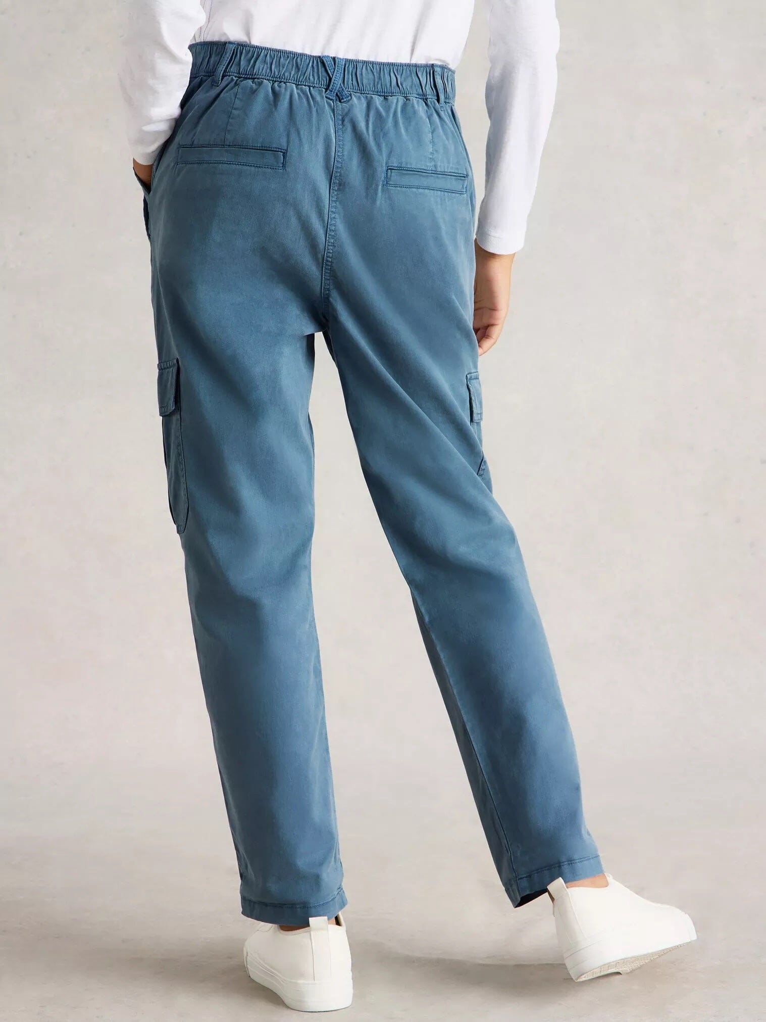 White Stuff Everleigh Cargo Trouser - Mid Blue White Stuff