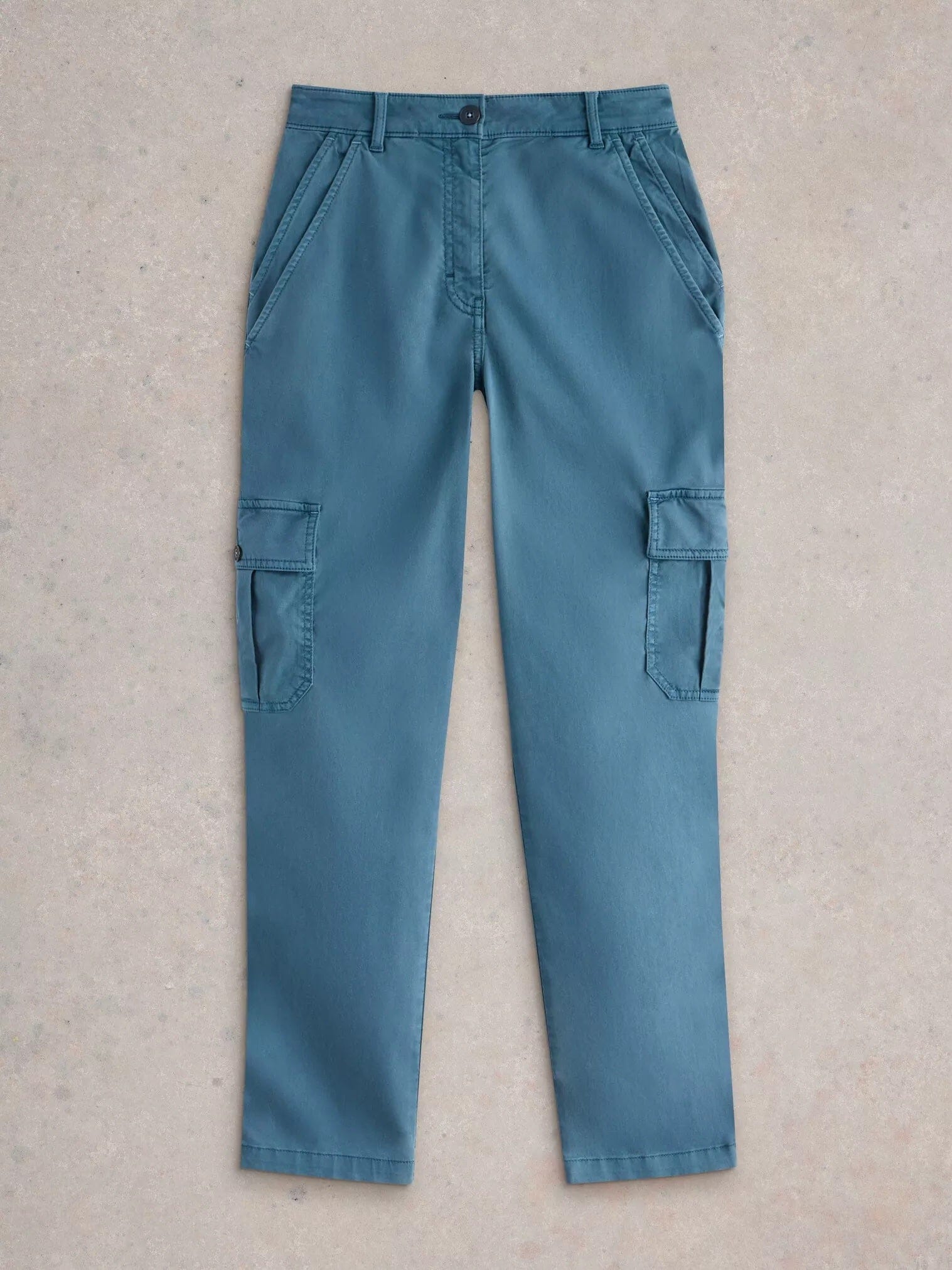 White Stuff Everleigh Cargo Trouser - Mid Blue White Stuff