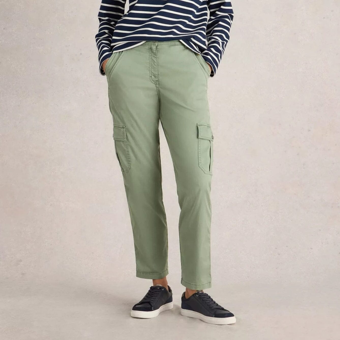 White Stuff Everleigh Cargo Trouser - Mid Green White Stuff