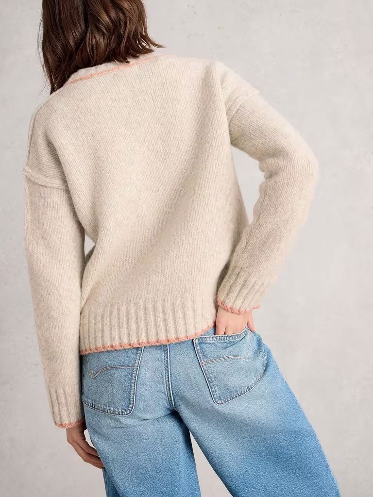 White Stuff Jutine Jumper - Light Natural Women's Jumper White Stuff 