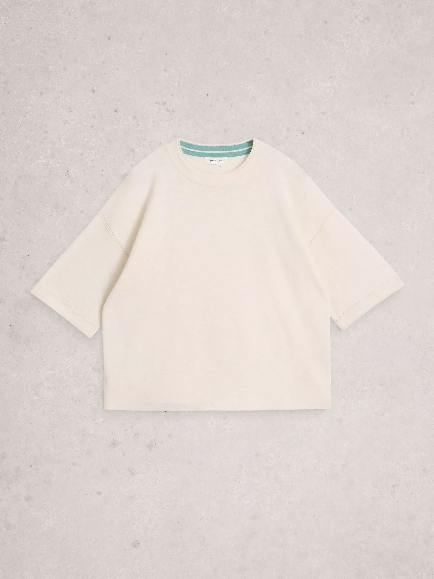 White Stuff Kate Linen Blend Tee - Natural White White Stuff