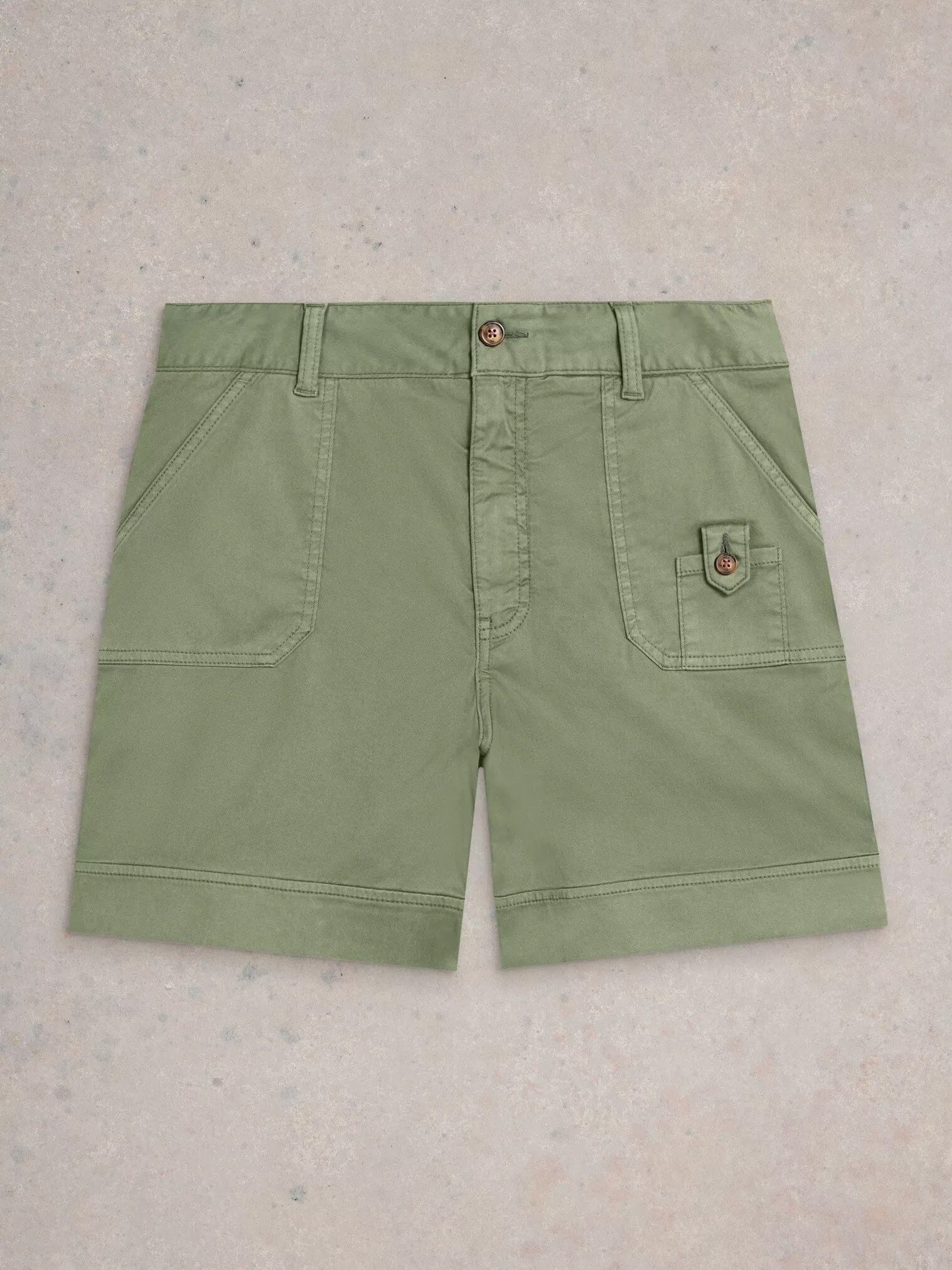White Stuff Mollie Combat Shorts - Mid Green White Stuff