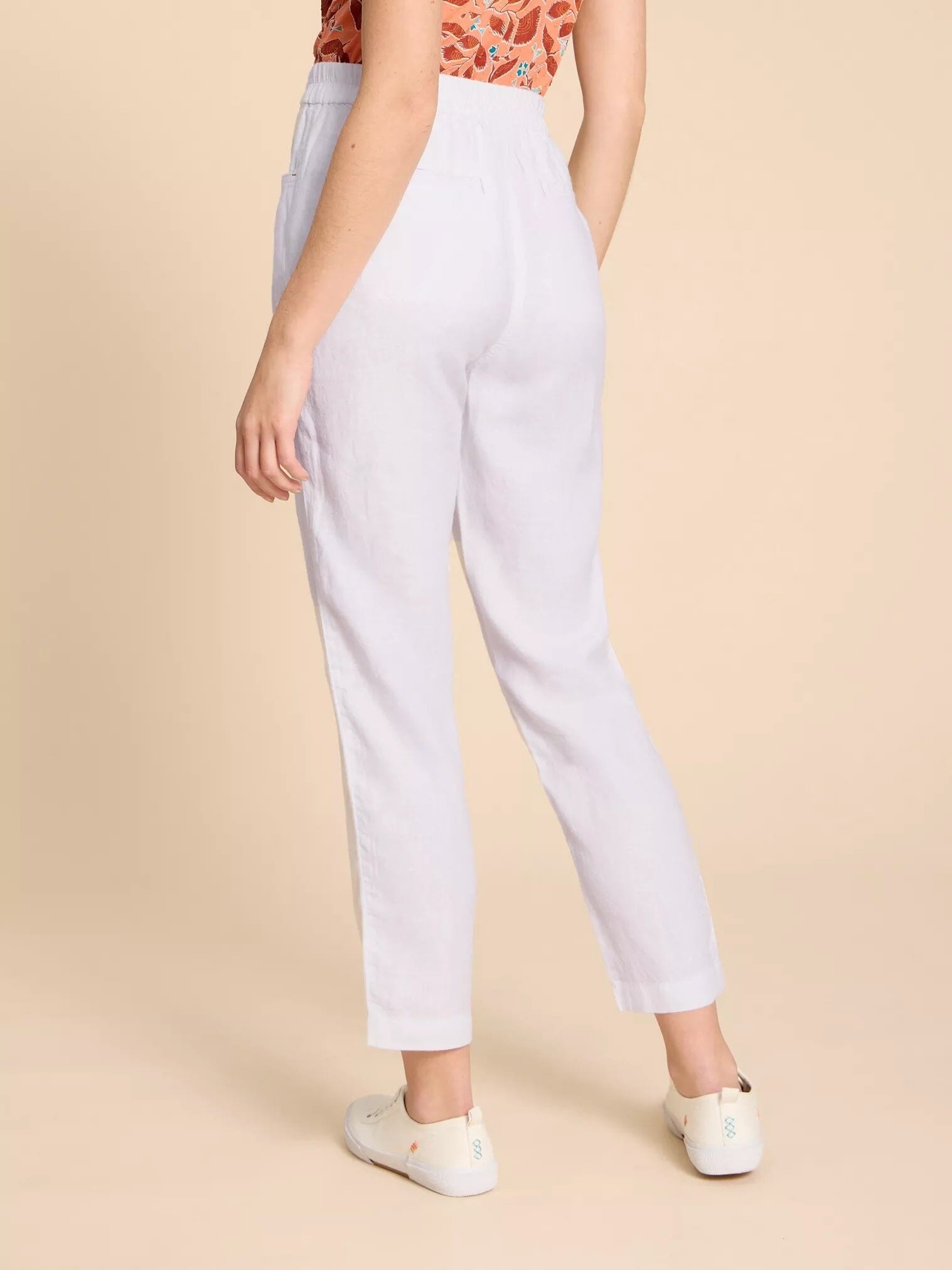 White Stuff Rowena Linen Trouser - Brilliant White White Stuff