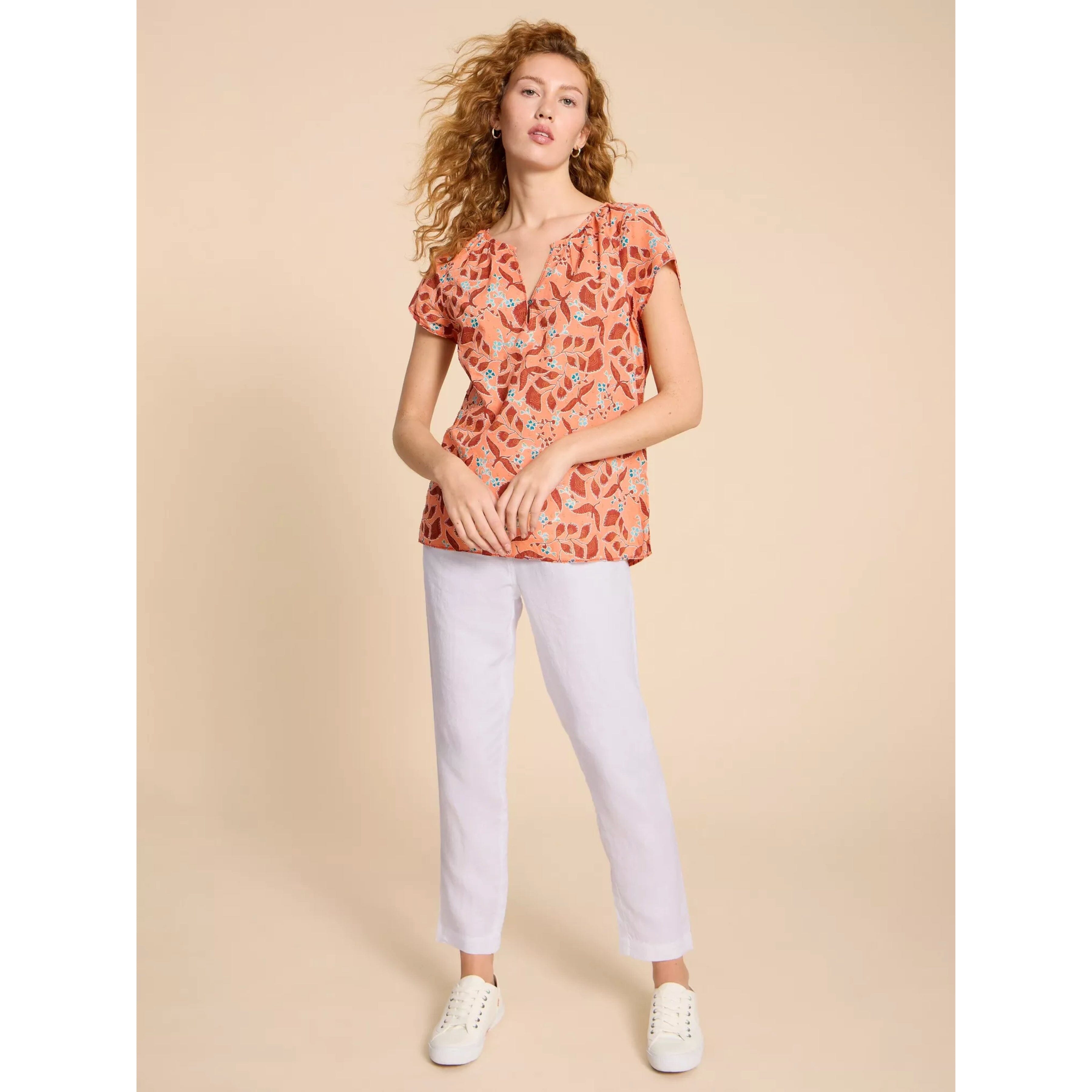 White Stuff Rowena Linen Trouser - Brilliant White White Stuff