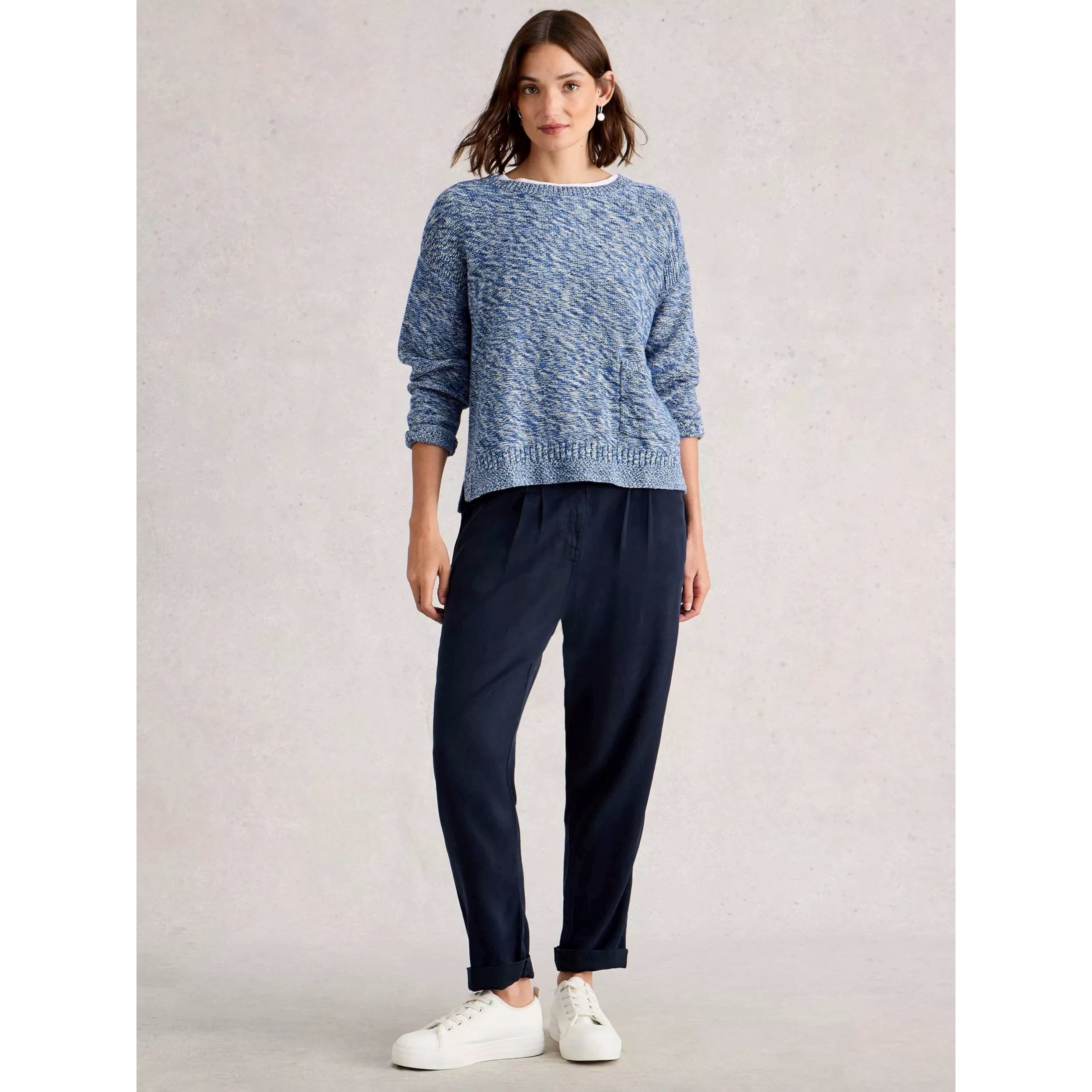 White Stuff Rowena Linen Trouser - Dark Navy White Stuff