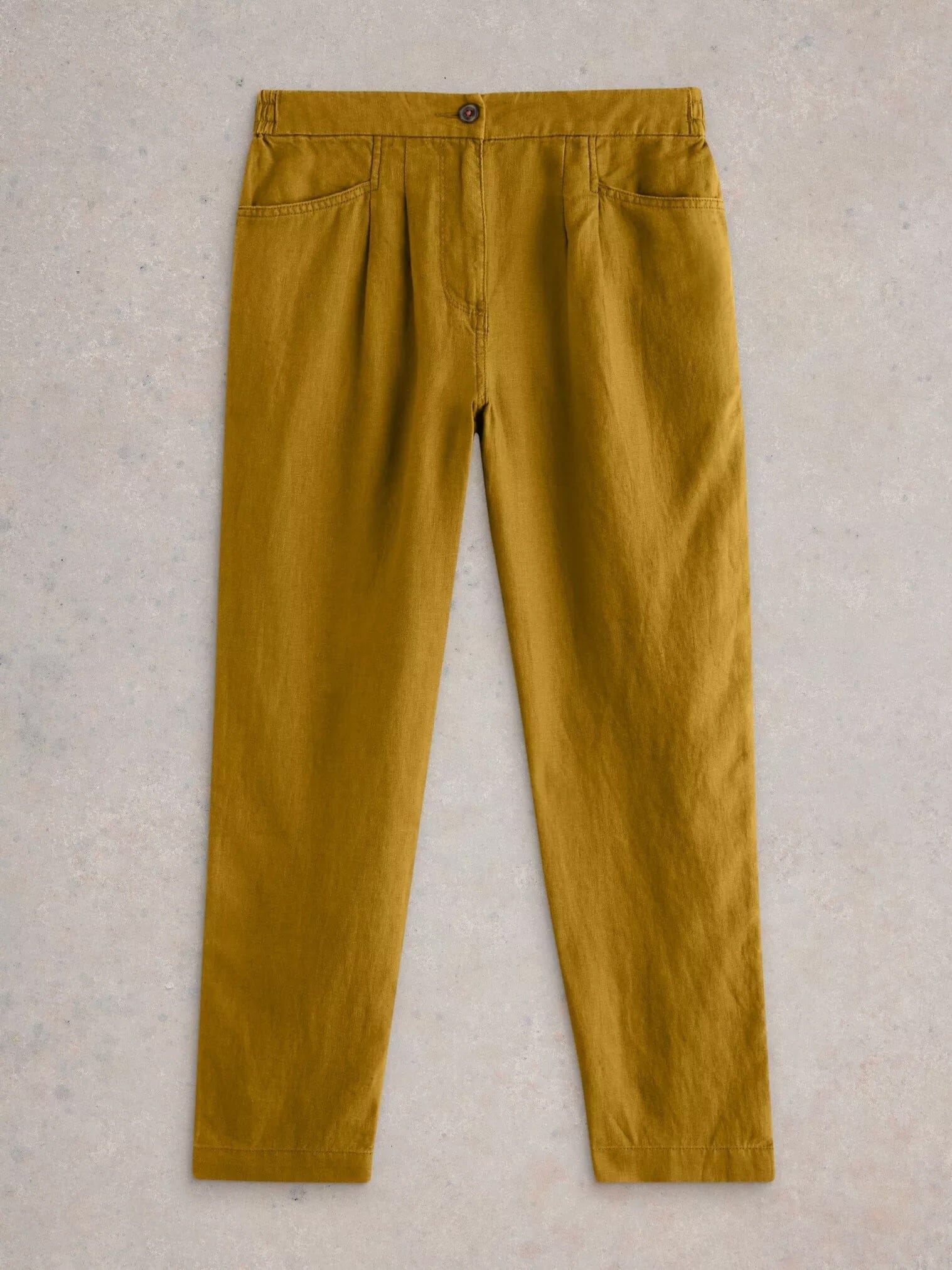 White Stuff Rowena Linen Trouser - Mid Chartreuse White Stuff