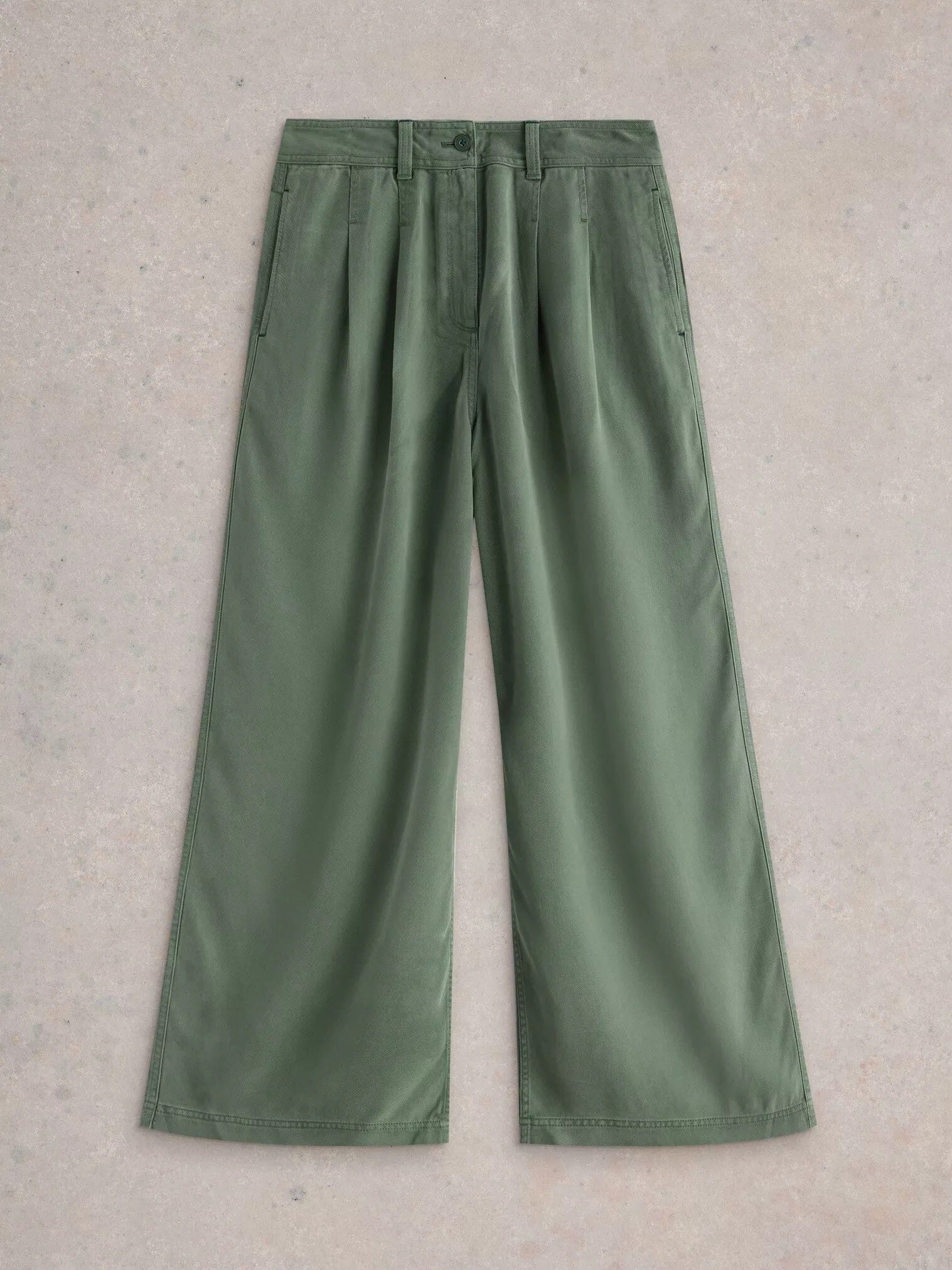 White Stuff Sasha Wide Leg Trouser - Dusty Green White Stuff
