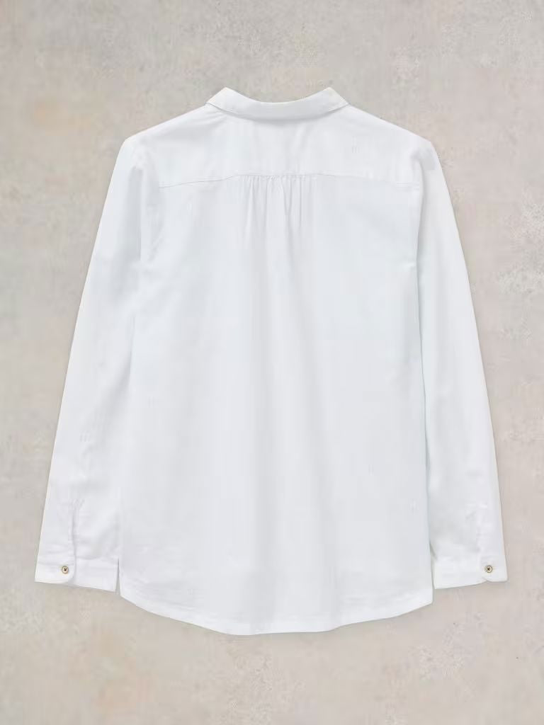 White Stuff Sophie Organic Cotton Shirt - Pale Ivory White Stuff