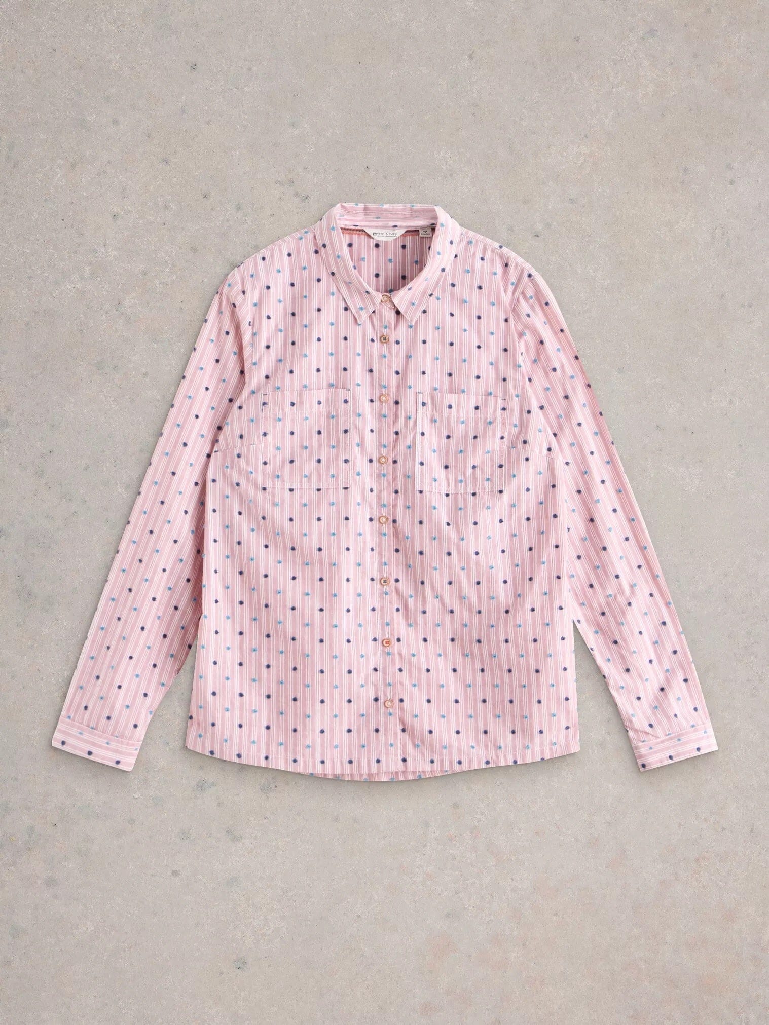 White Stuff Sophie Organic Cotton Shirt - Red Multi White Stuff
