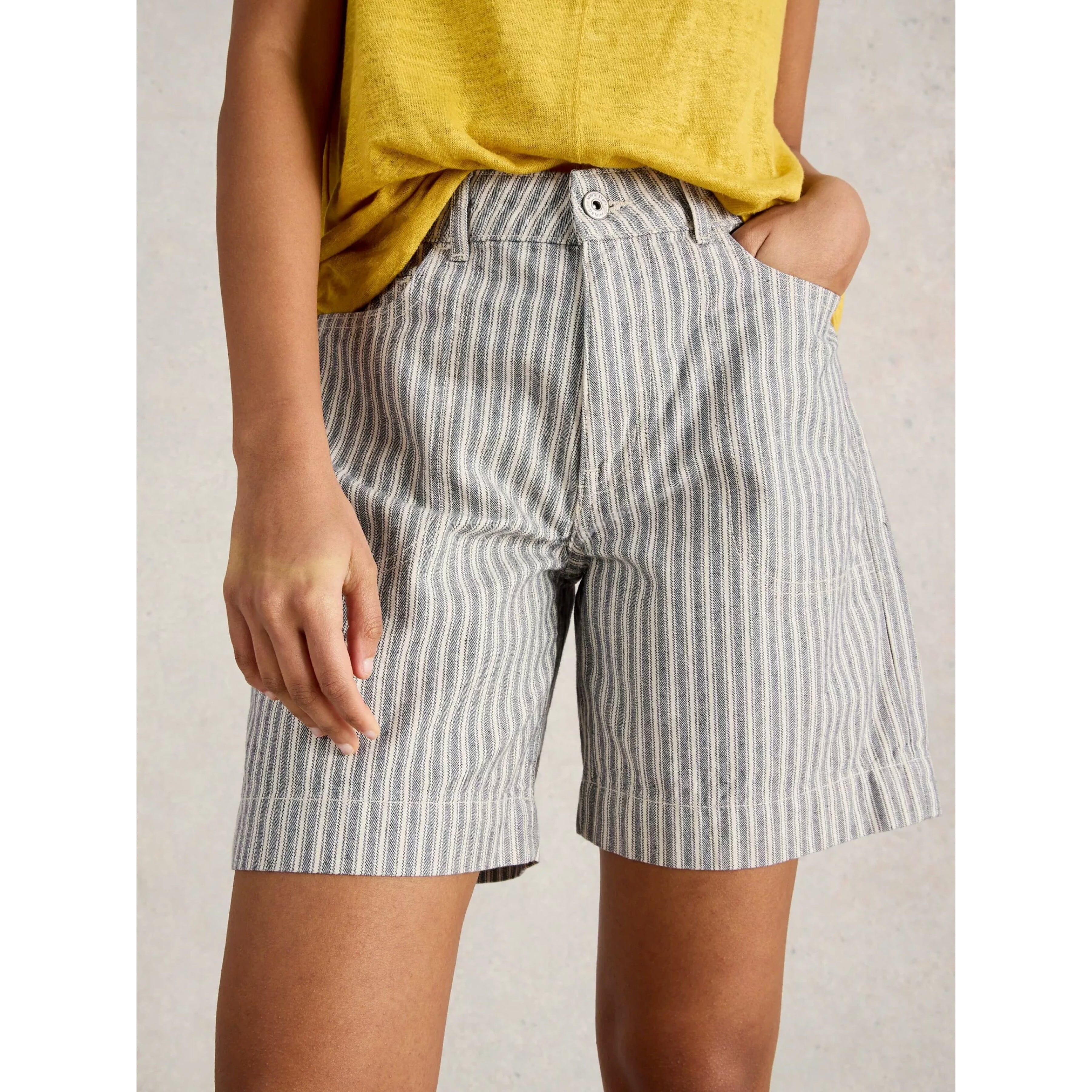 White Stuff Tia Denim Shorts - Natural Multi White Stuff