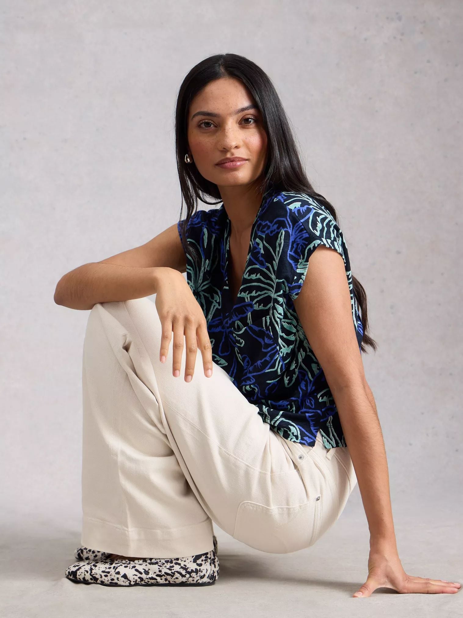 White Stuff Tia Wide Leg Jean - Natural White Women's Jeans White Stuff 