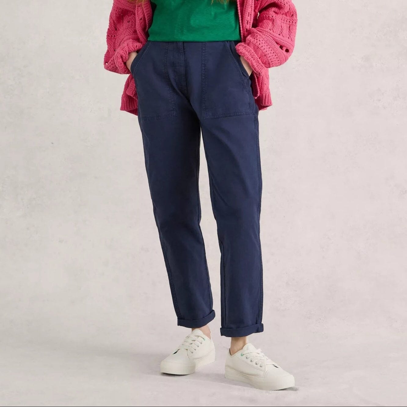 White Stuff Twister Chino Trouser - Dark Navy White Stuff