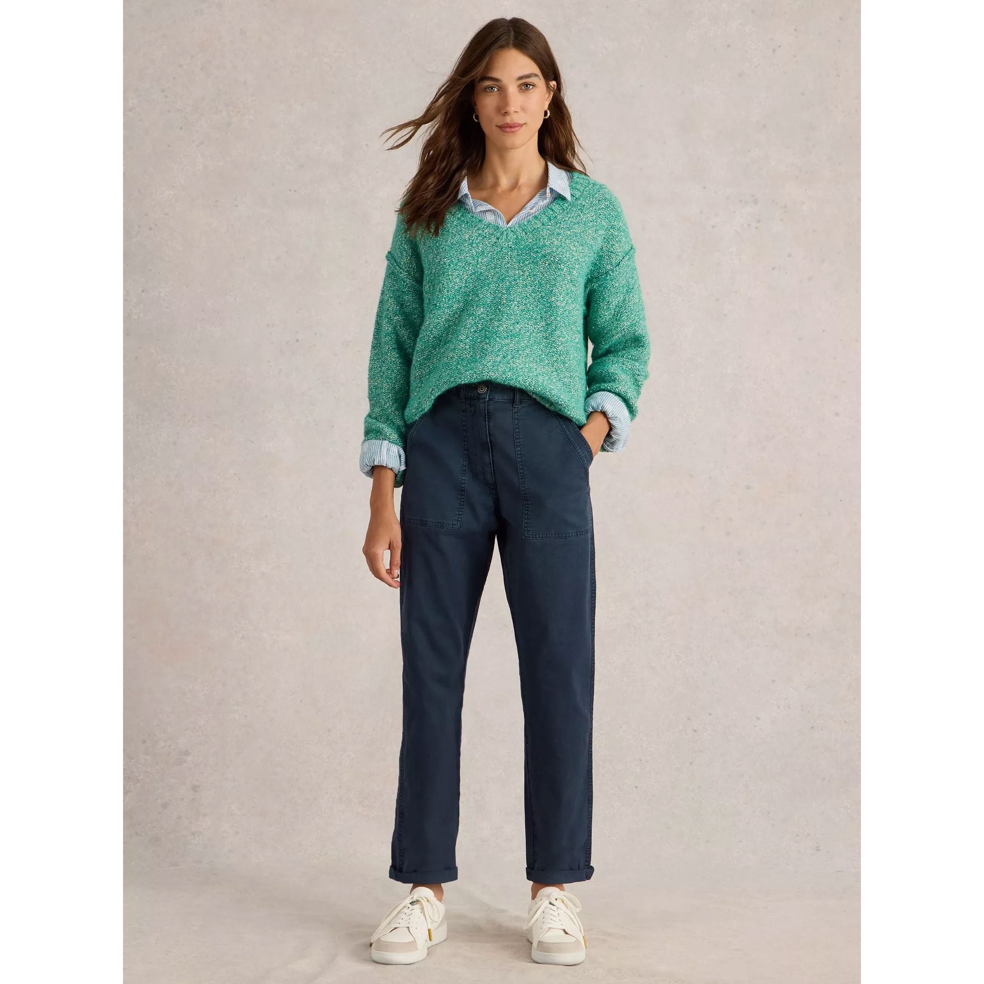 White Stuff Twister Chino Trouser - Dark Navy White Stuff