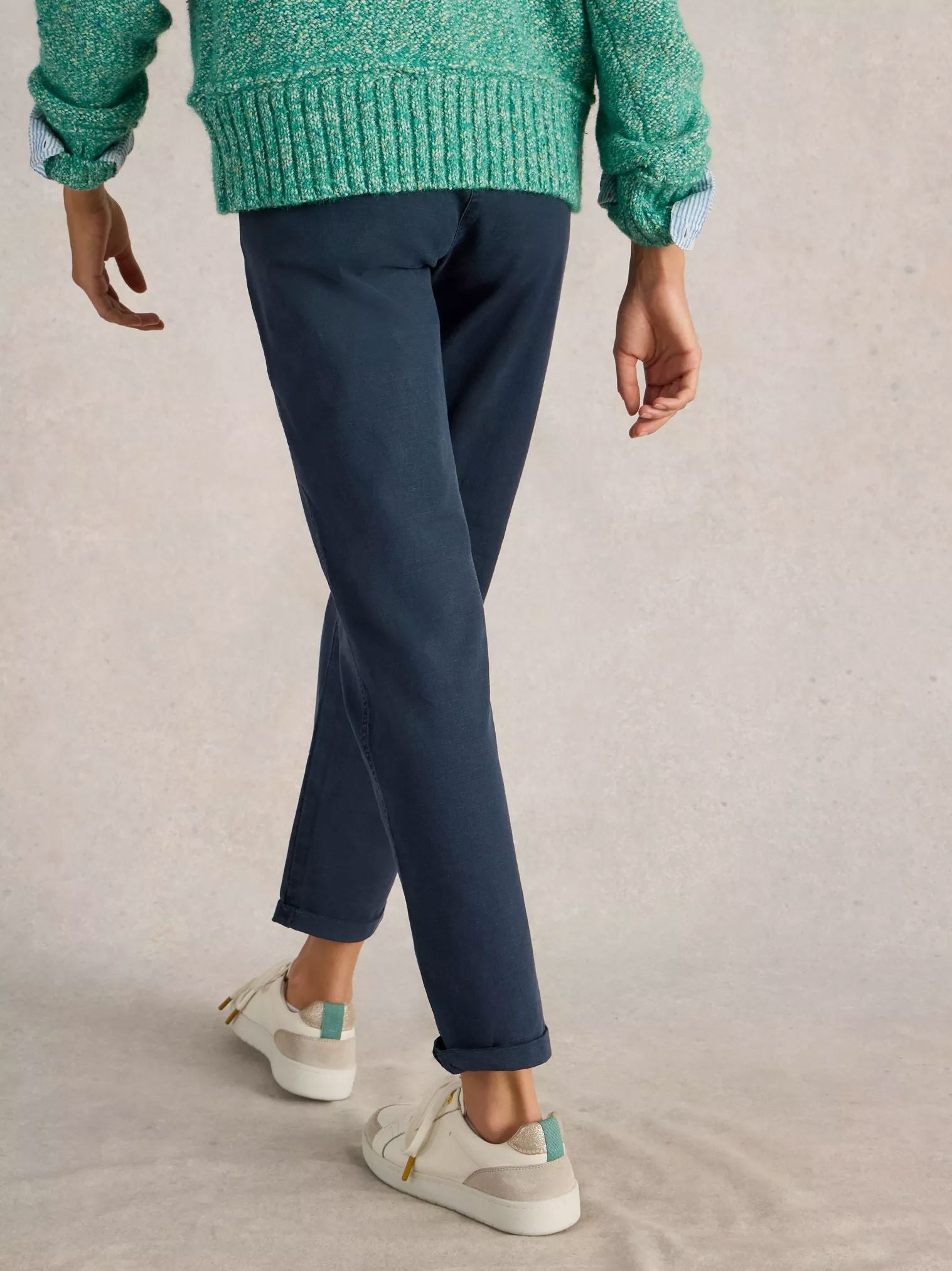 White Stuff Twister Chino Trouser - Dark Navy White Stuff